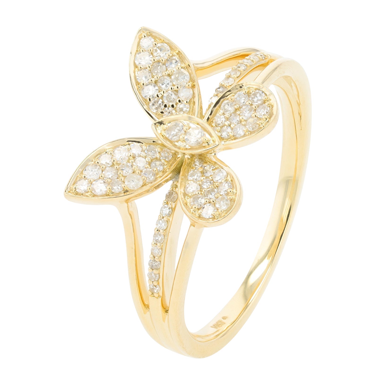 14K Butterfly Diamond Ring<p><strong>More Colors Available</p></strong>