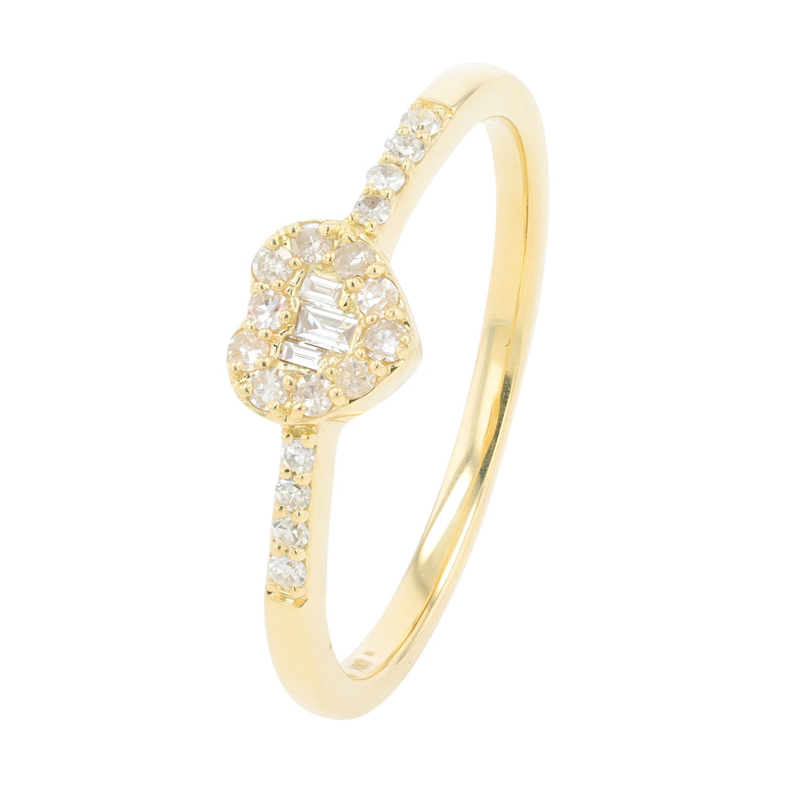 14K YG .18 CTW Diamond Heart Ring