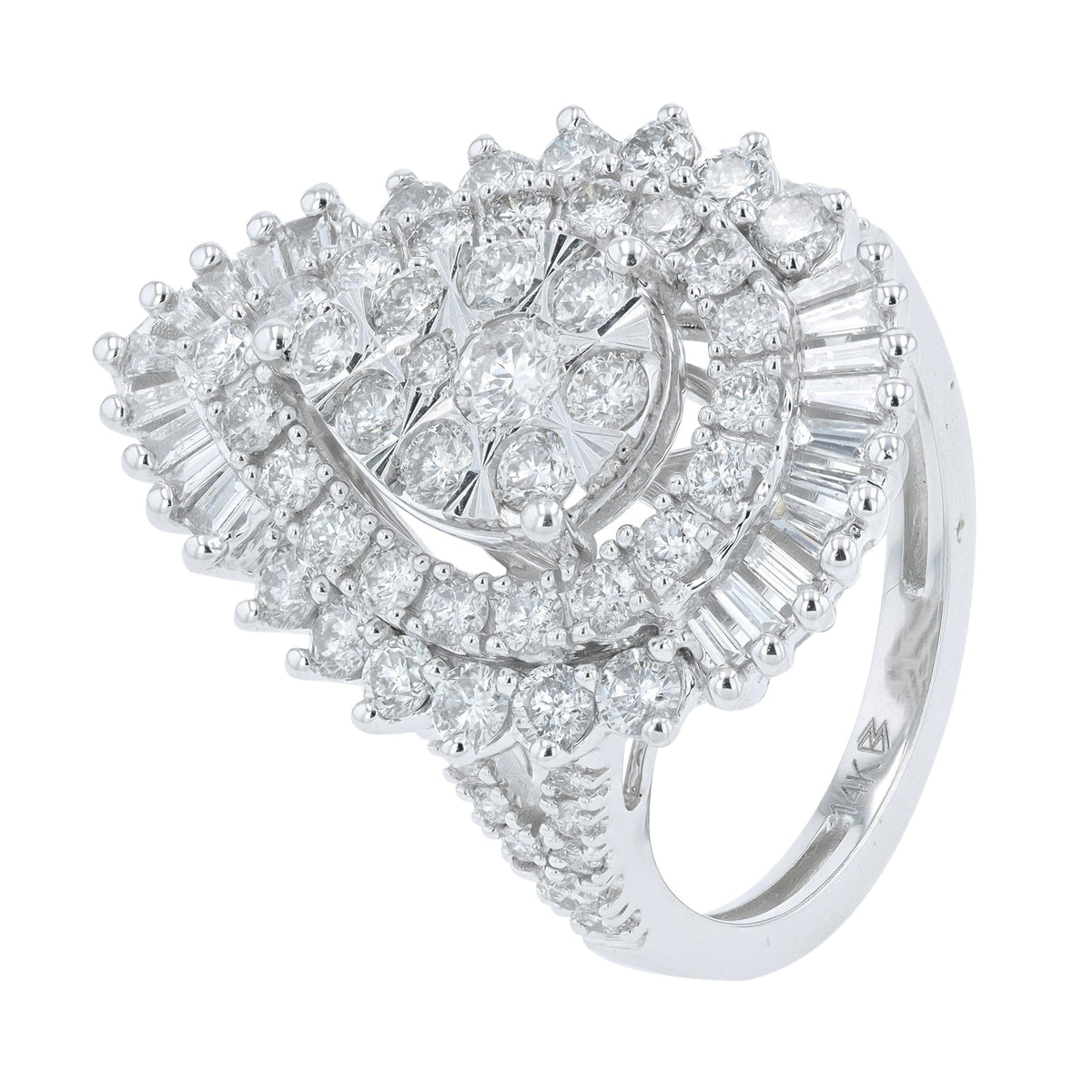 14K WG 2 CT Diamond Ring