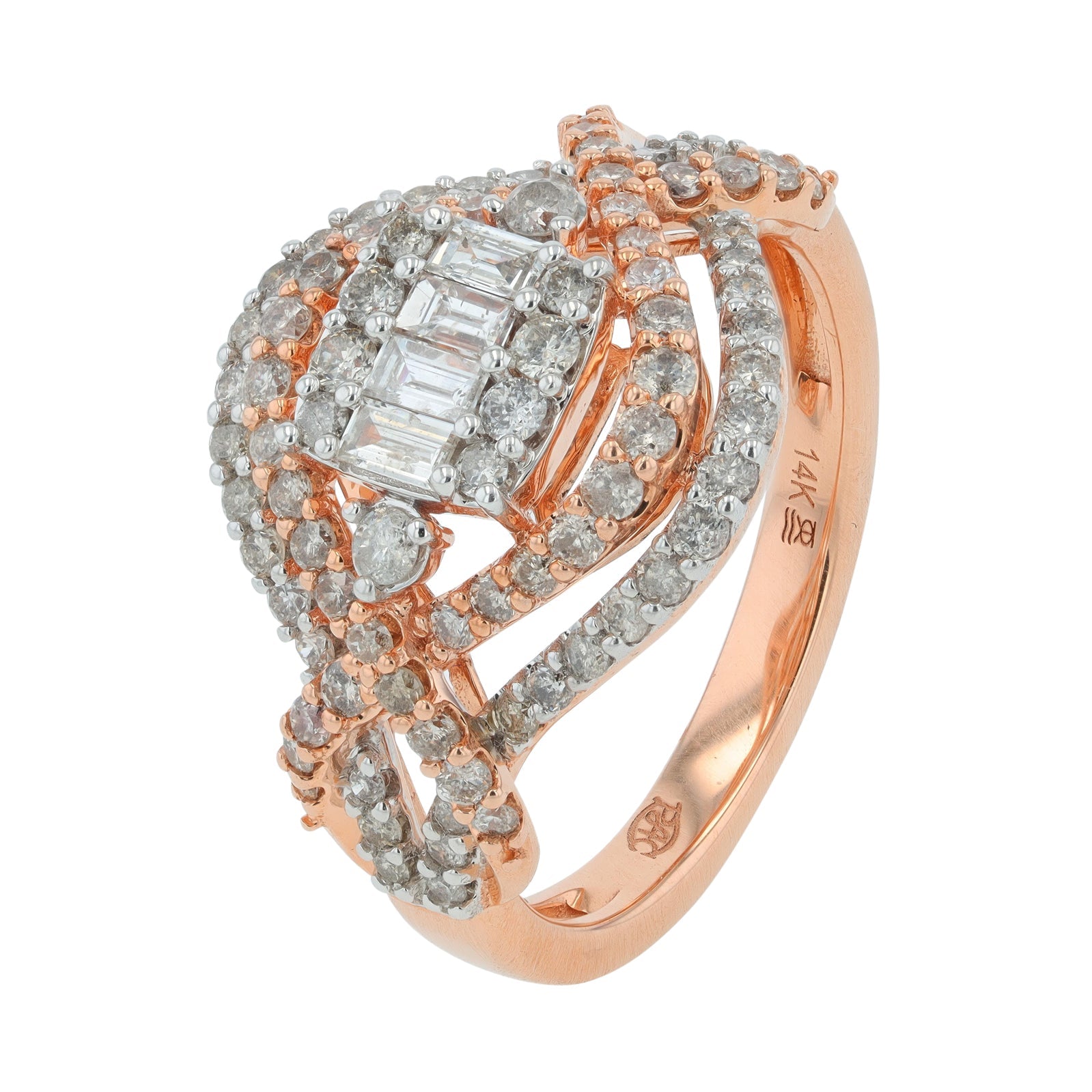 10K TT 1 CTW Diamond Ring