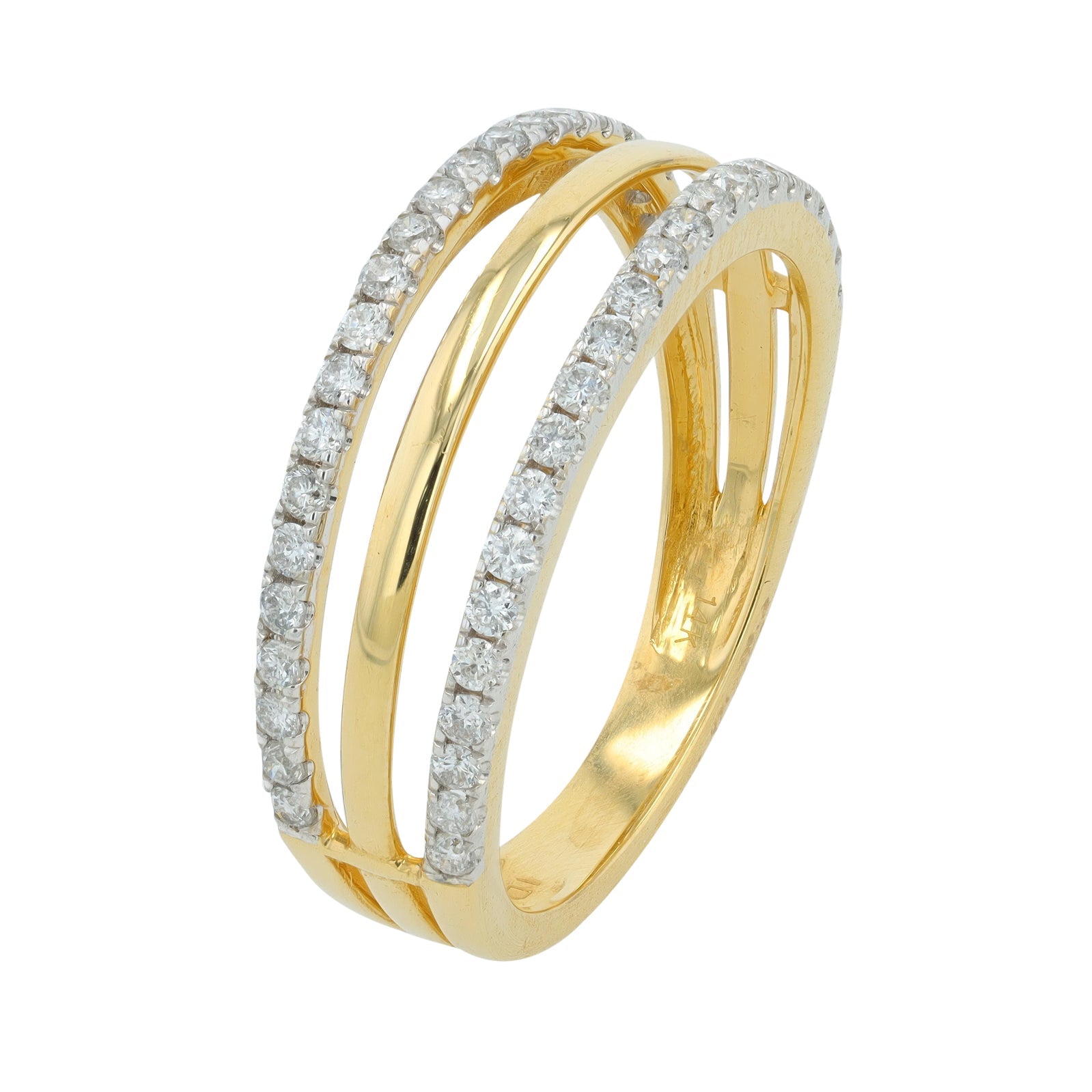 14K .50 CTW Diamond Split Band
