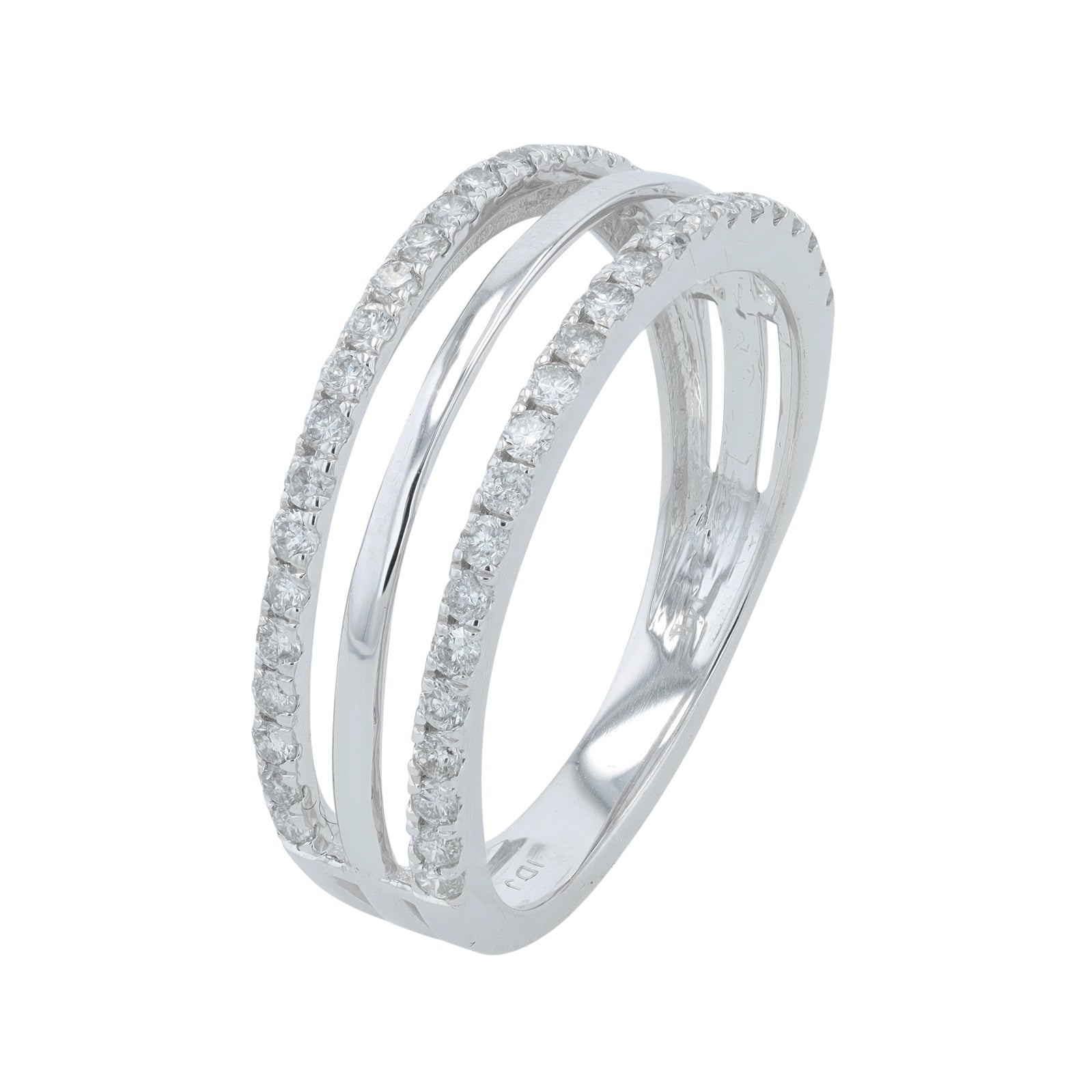 14K .50 CTW Diamond Split Band