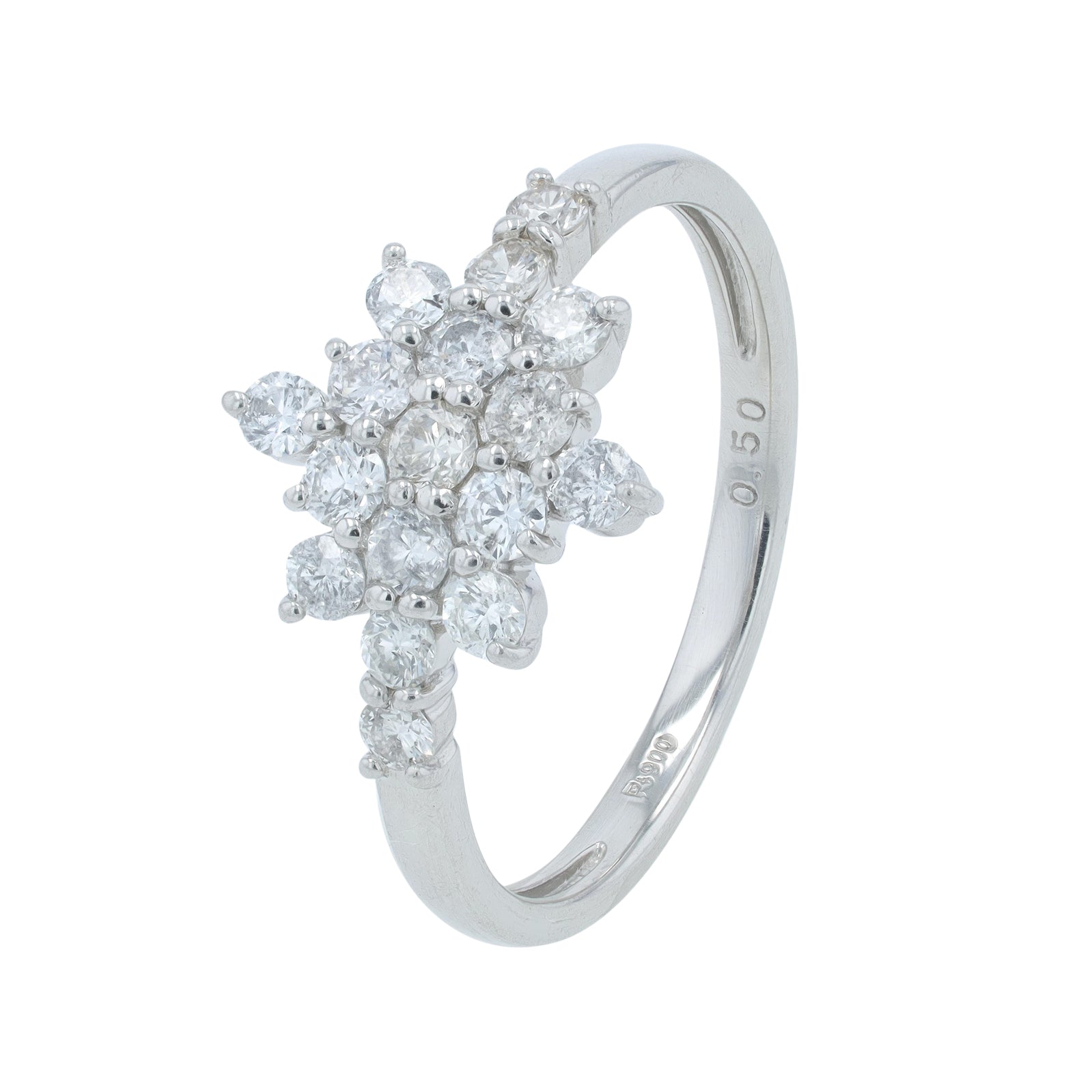 PT900 .50 CTW Diamond Ring