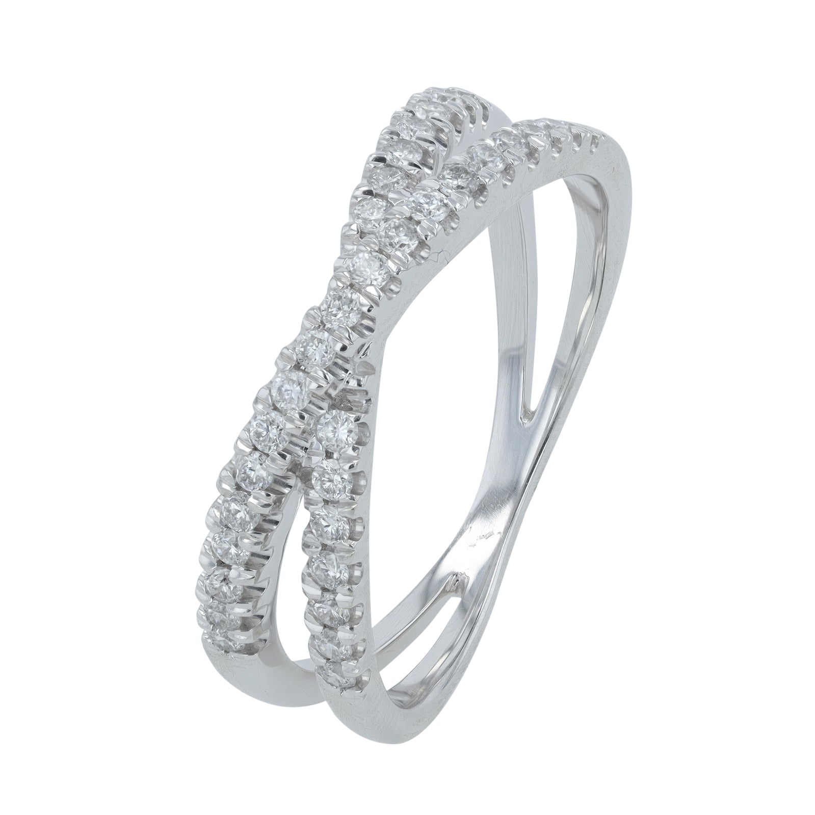 14K .34 CTW Diamond Crossover Ring<p><strong>More Colors Available</p></strong>
