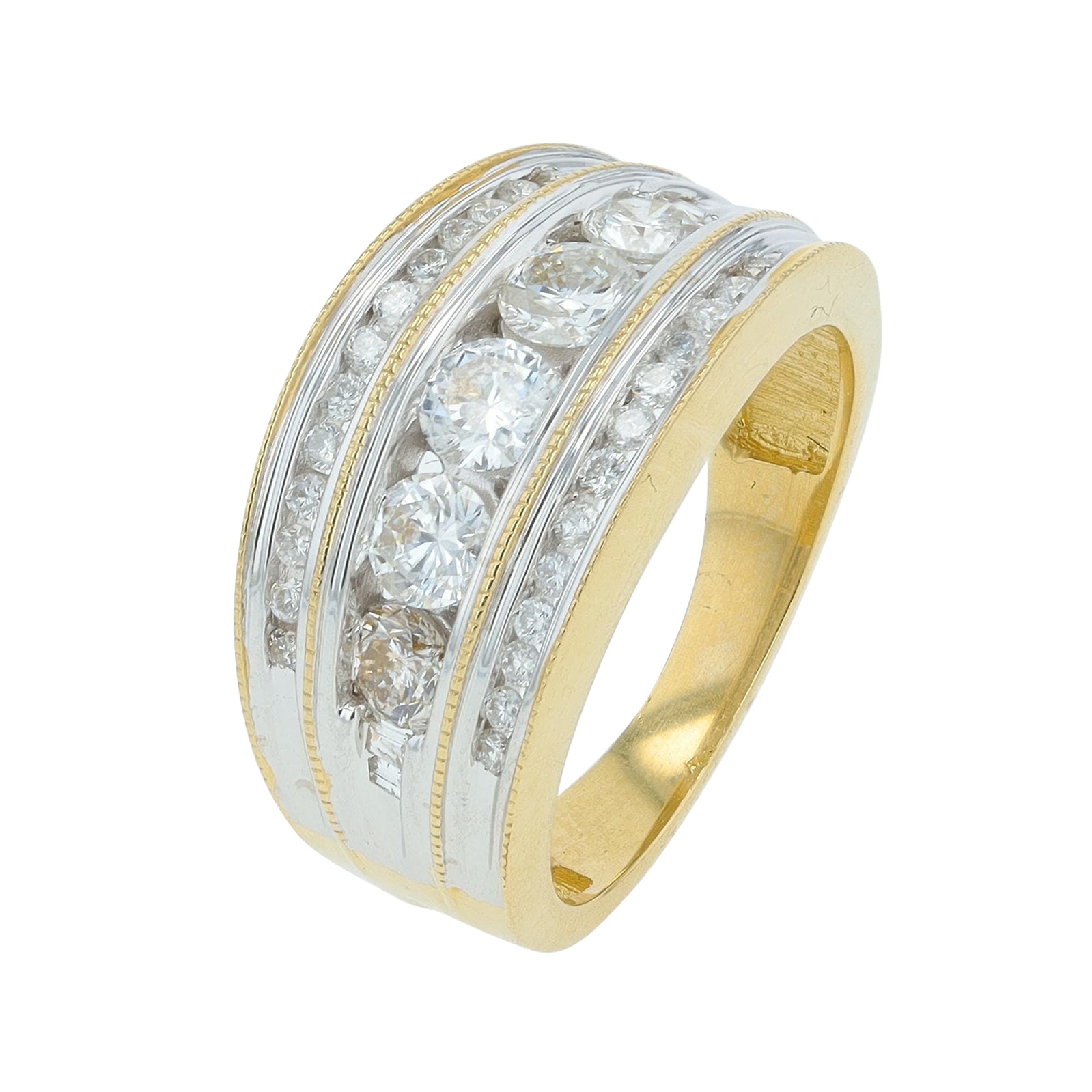 14K TT 1.50 CT Diamond Ring