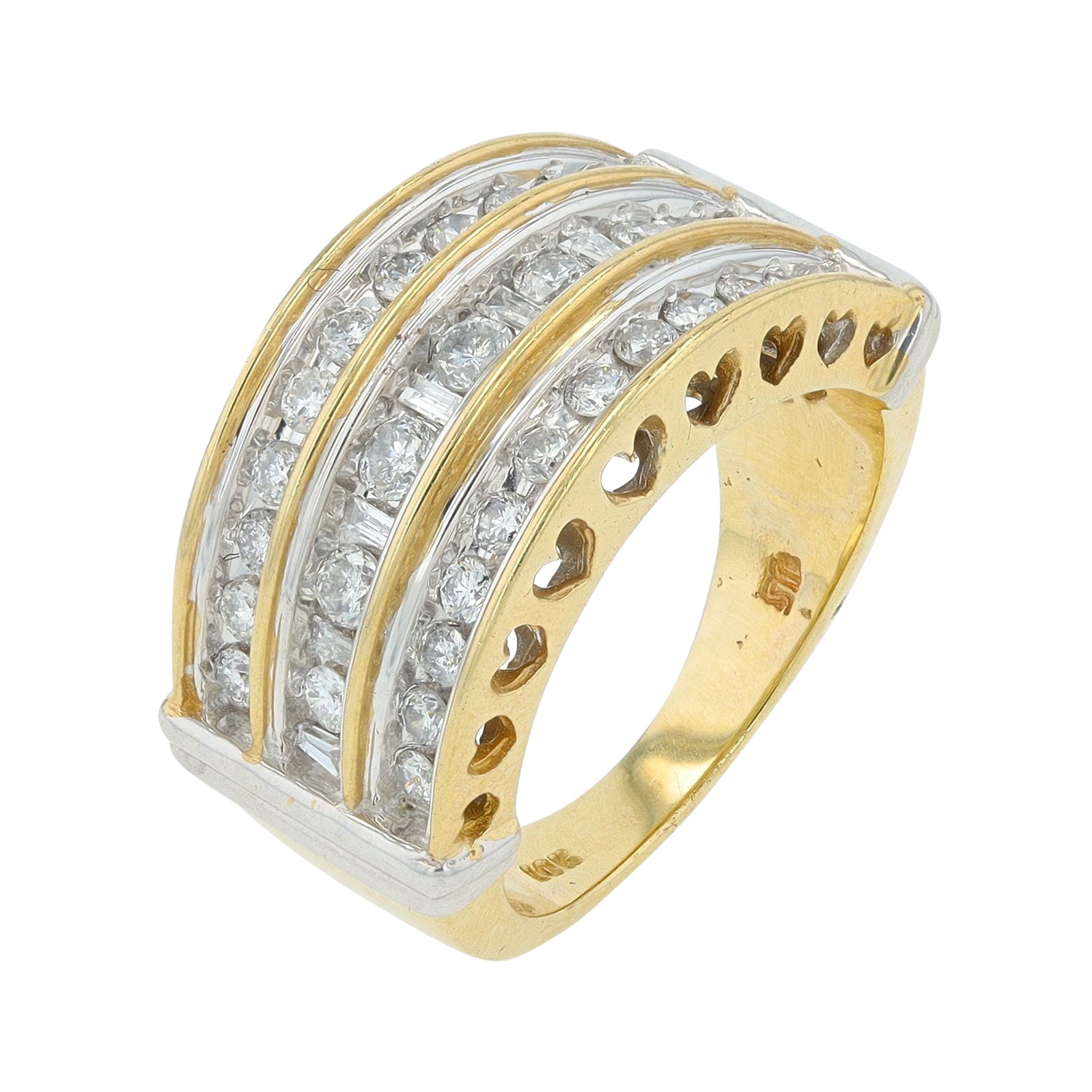 10K TT 1 CT Diamond Wide Band
