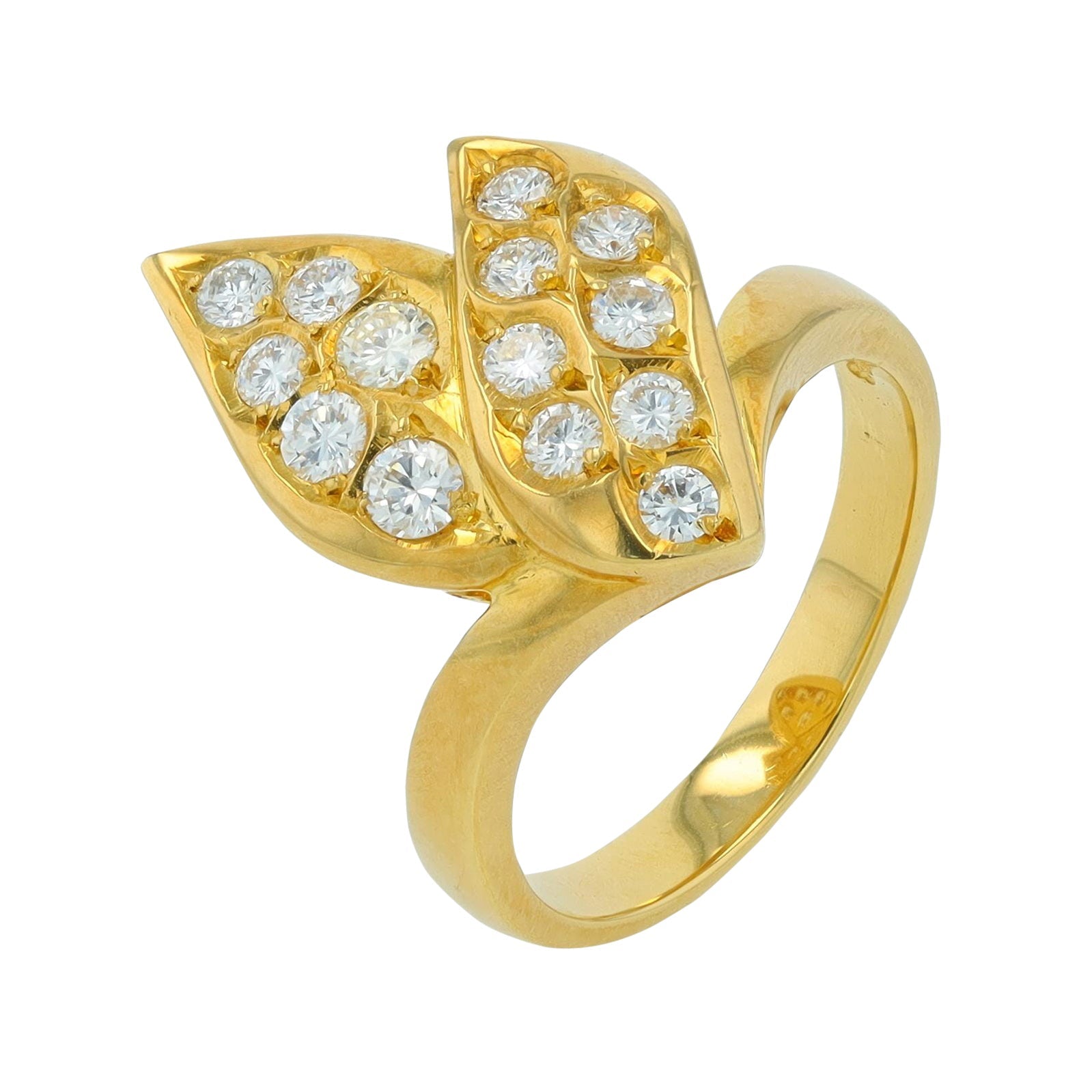 18K YG .57 CTW Diamond Ring