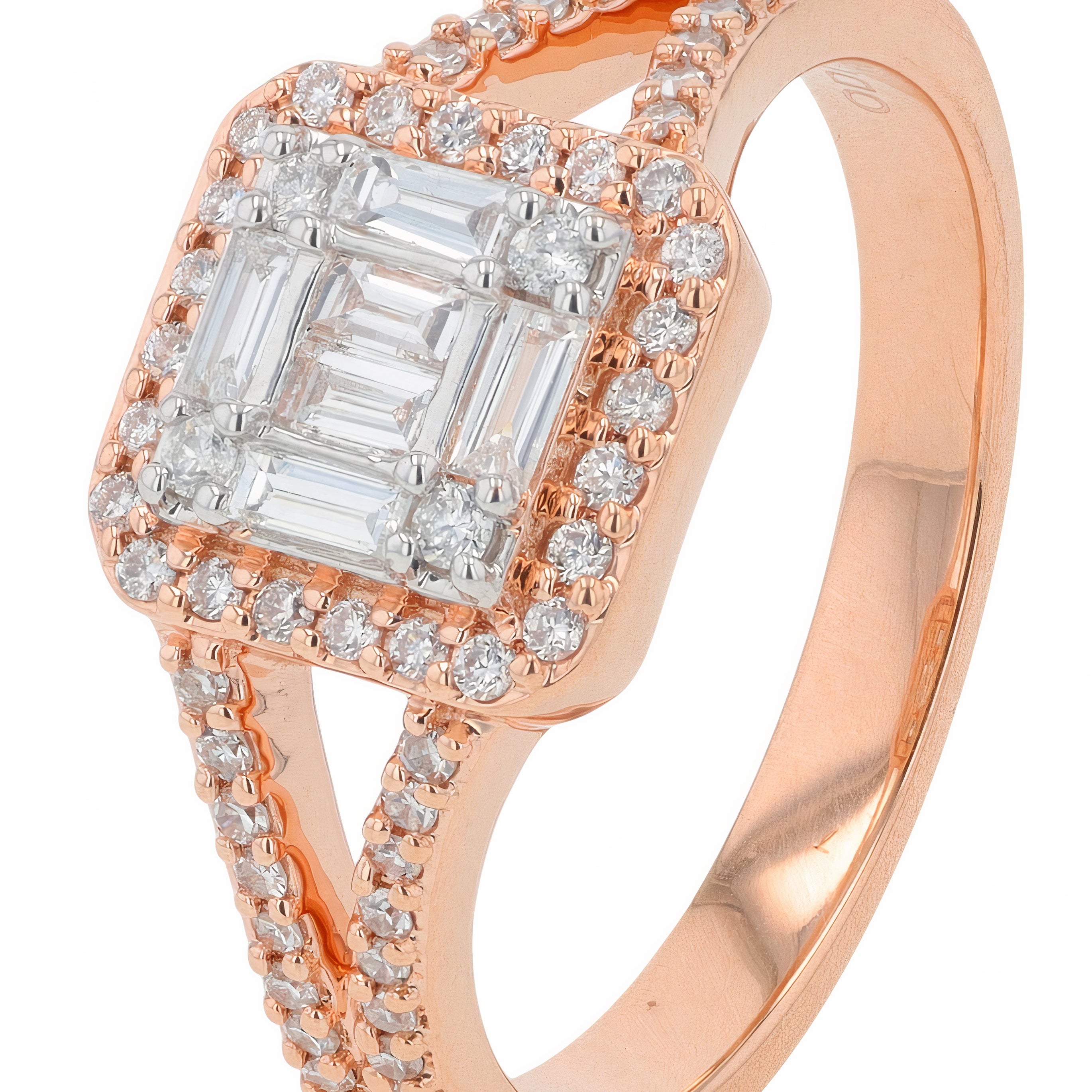 10K RG 1/2 CT Diamond Ring