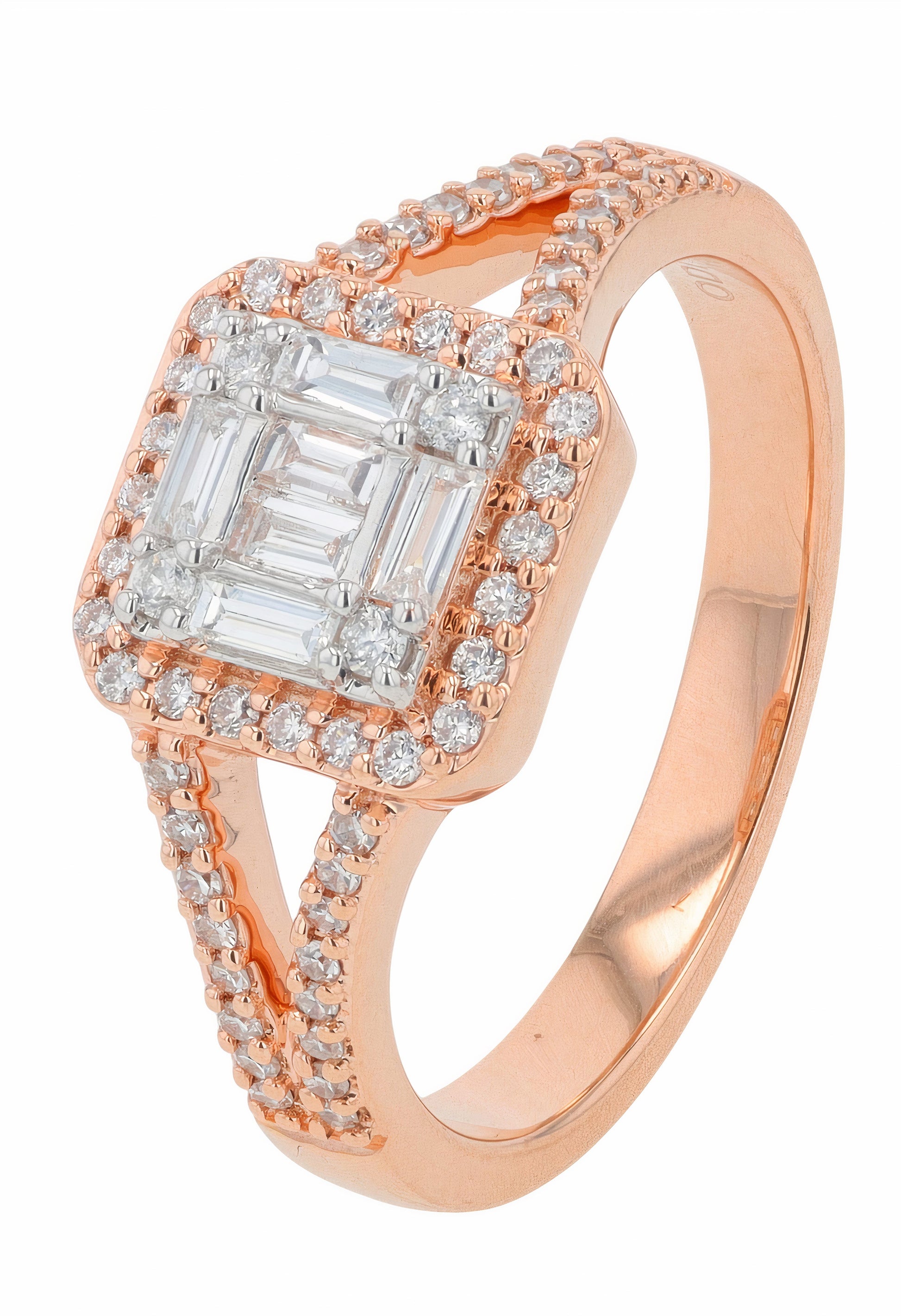10K RG 1/2 CT Diamond Ring