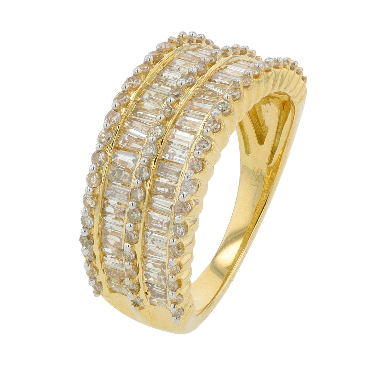 14K 1.33 CT Diamond Cluster Band<p><strong>More Colors Available</p></strong>