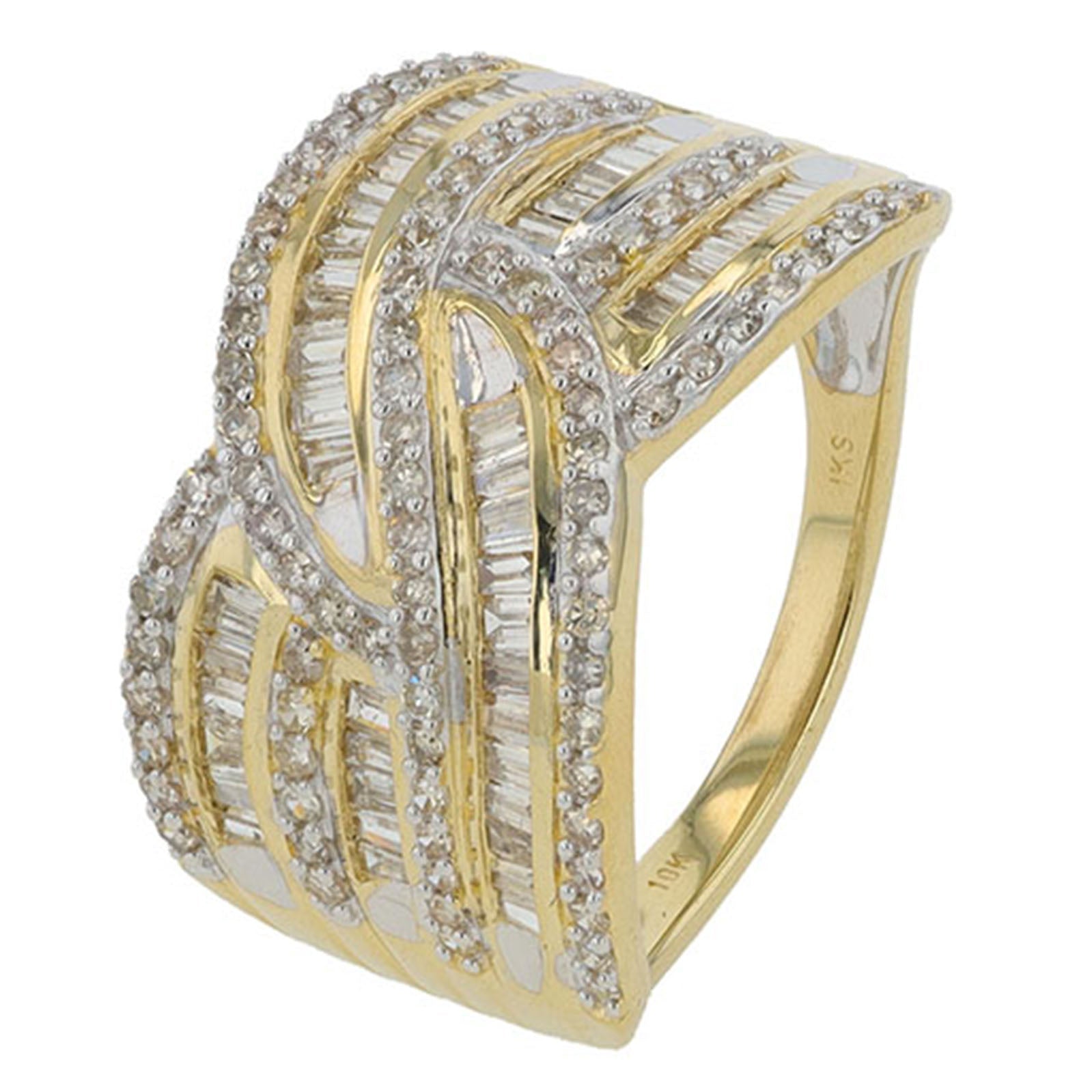 10K 1 CT Diamond Crossover Ring<p><strong>More Colors Available</p></strong>