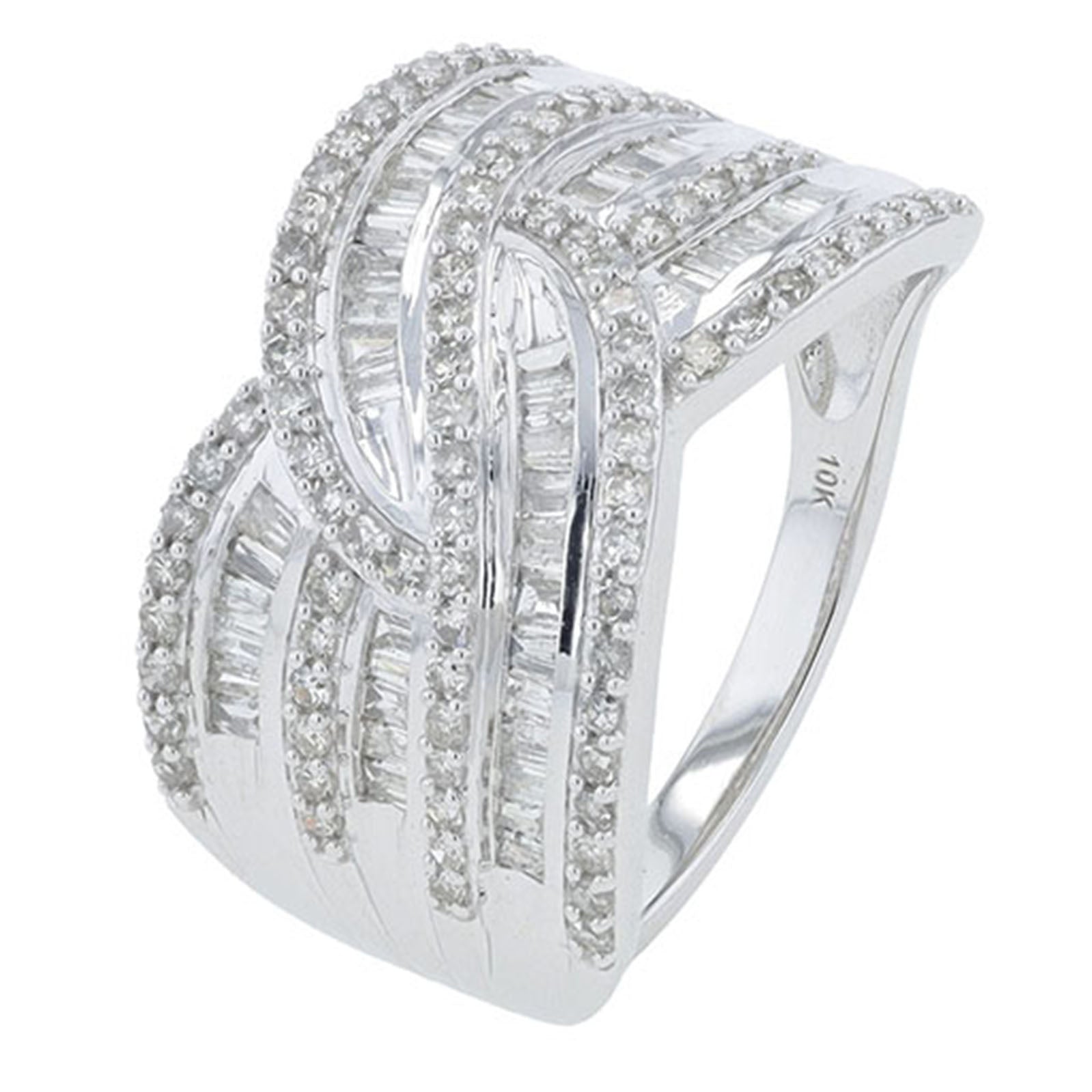 10K 1 CT Diamond Crossover Ring<p><strong>More Colors Available</p></strong>