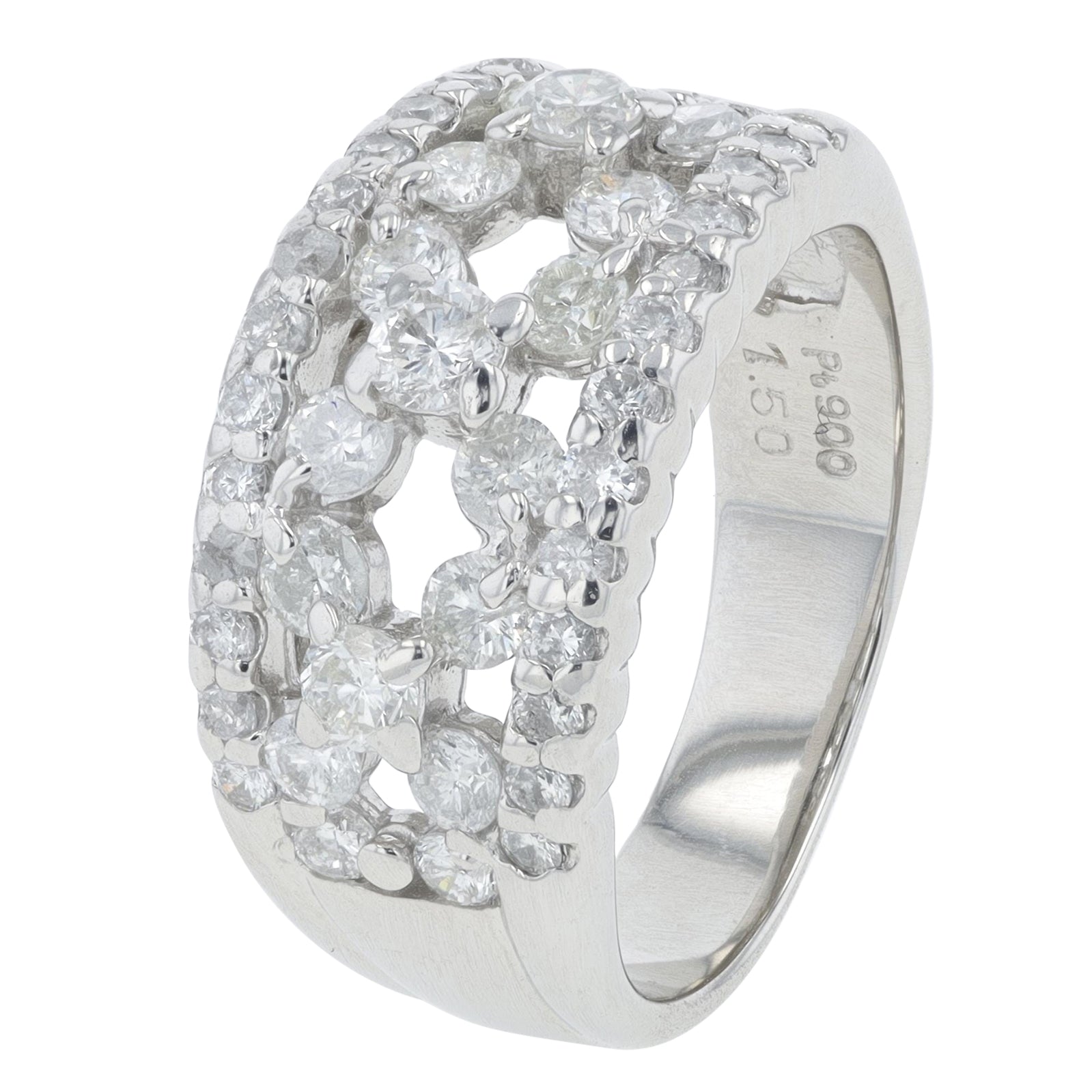 PT900 1.50 CT Diamond Wide Band