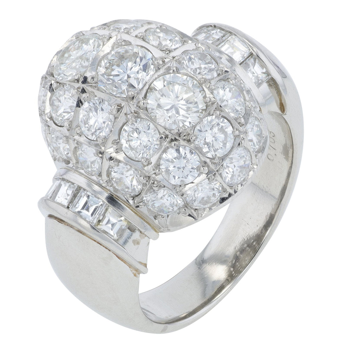 PT900 5.54 CT Diamond Cluster Ring