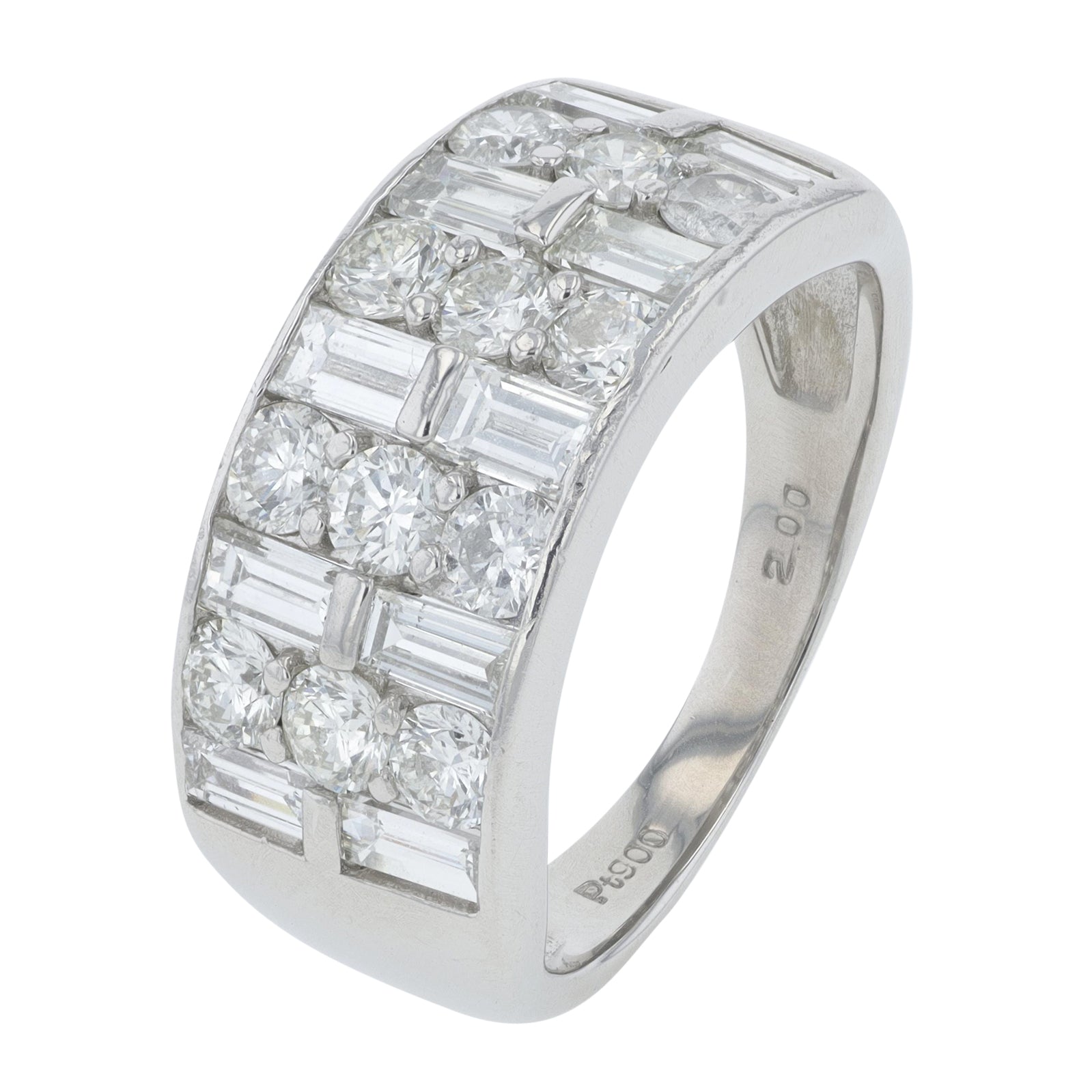 PT900 2 CTW Diamond Ring