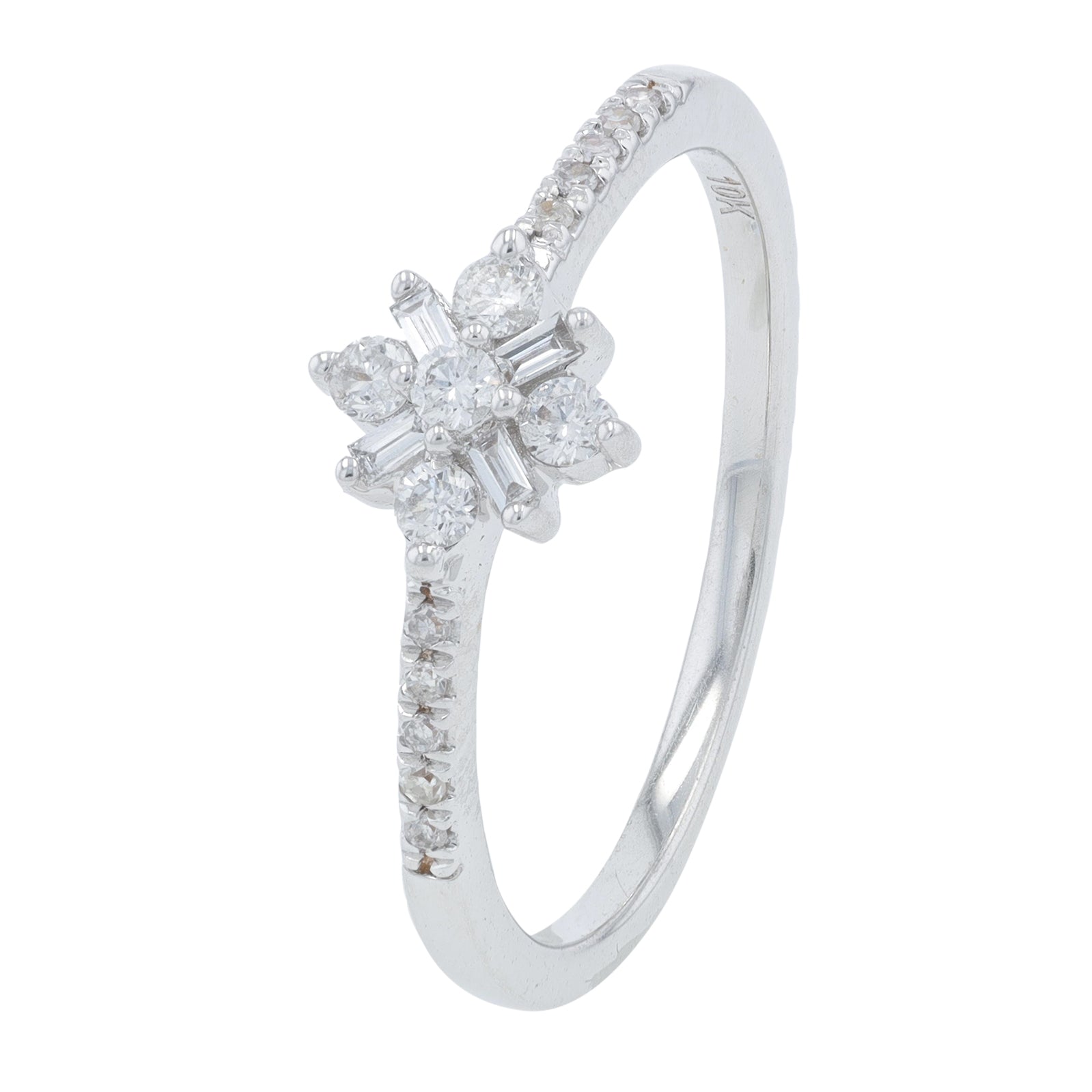 10K WG .25 CTW Diamond Ring