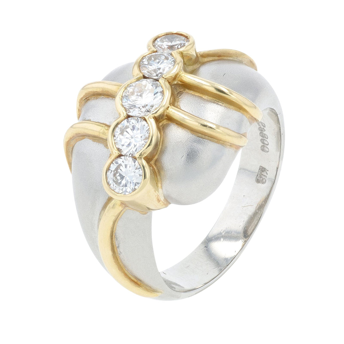 18K YG/ PT900 0.63CT Diamond Ring