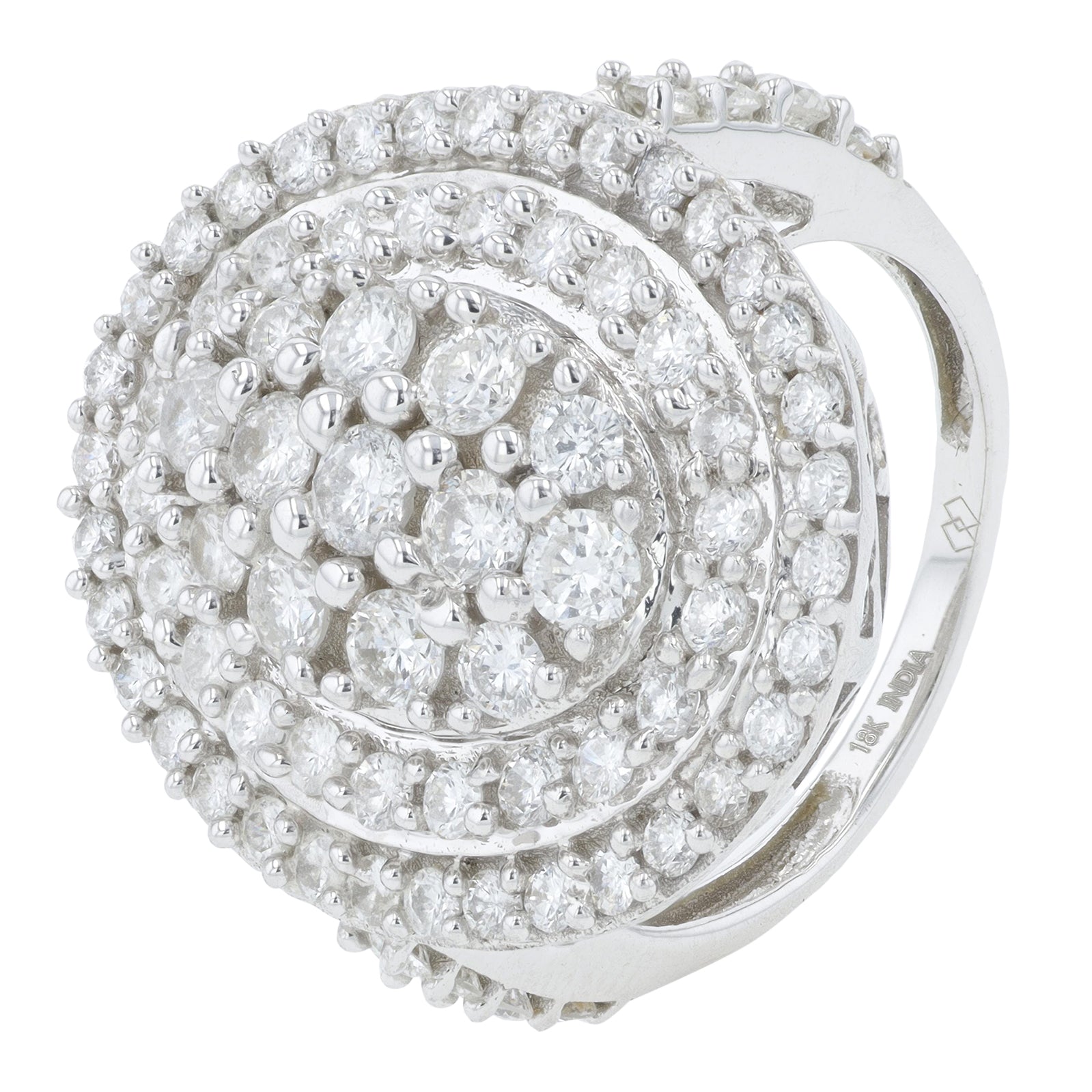 18K WG 2 CTW Diamond Cocktail Ring