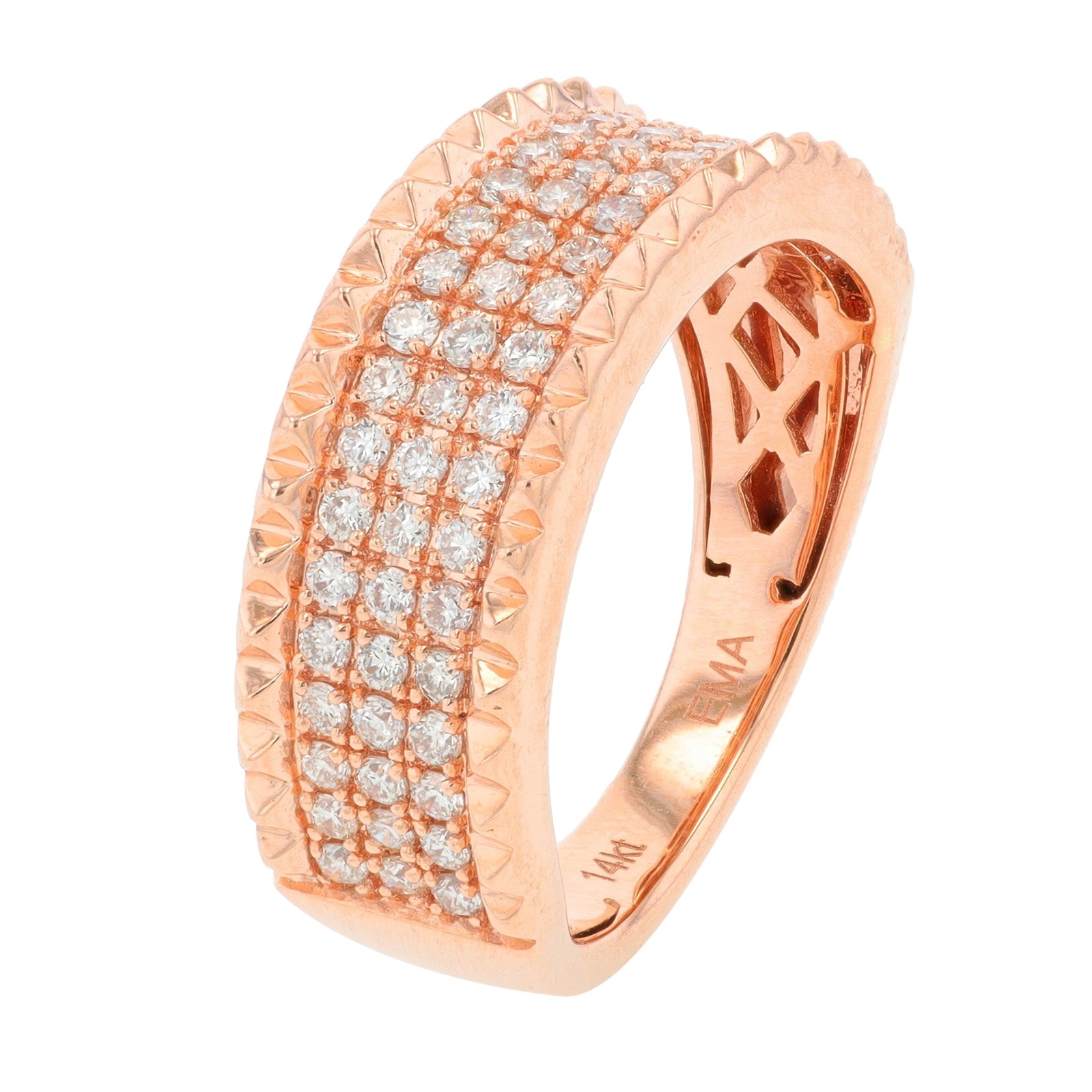14K RG .60 CTW Diamond Band