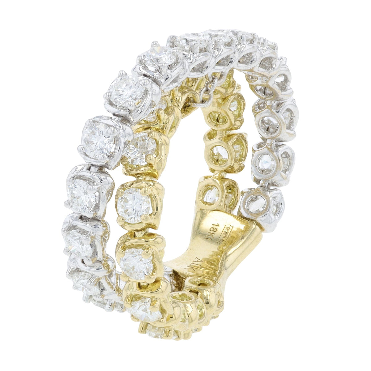 18K 1.76 CTW Diamond Crossover Flexible Ring <p><strong>More Colors Available</p></strong>