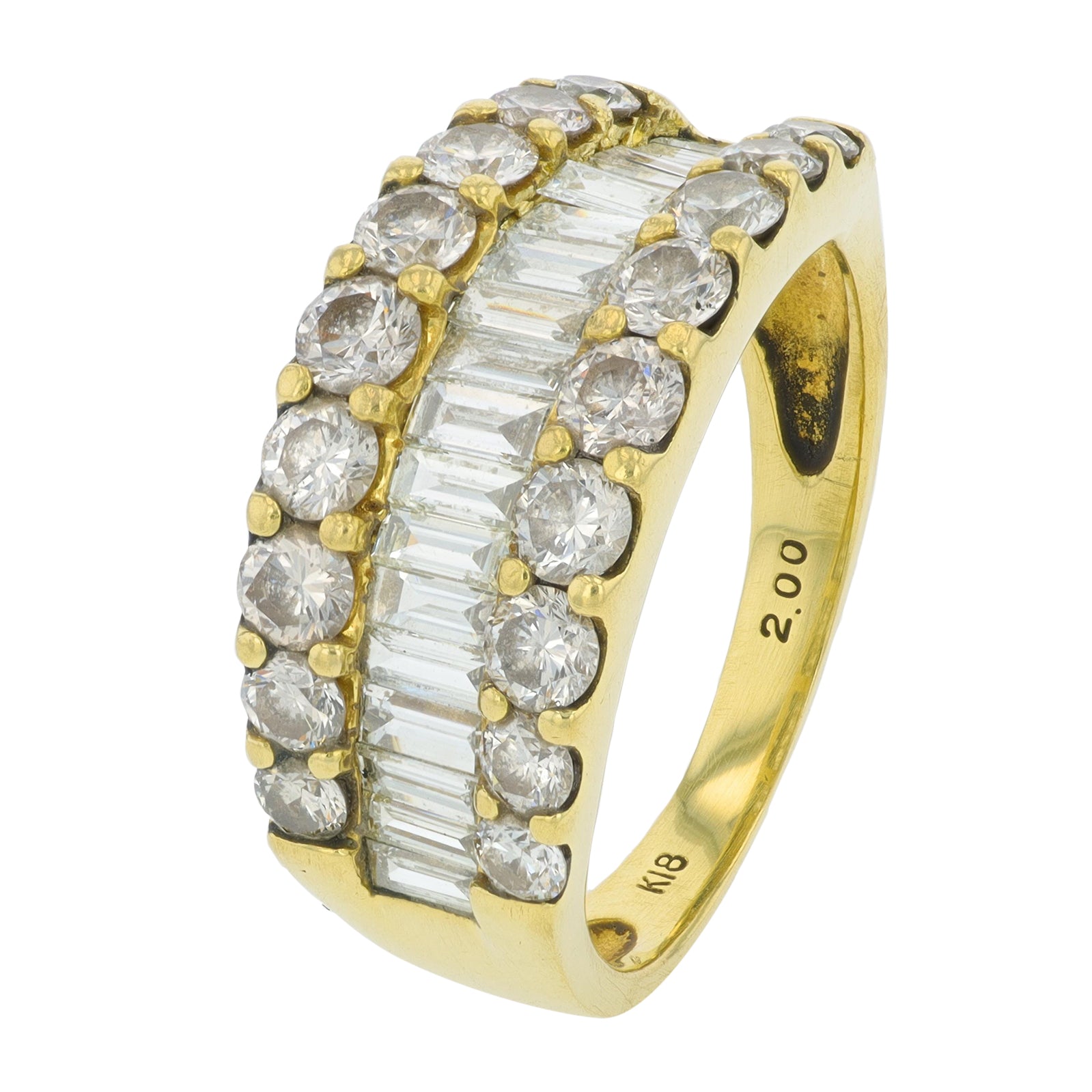 18K YG 2 CTW Diamond Ring