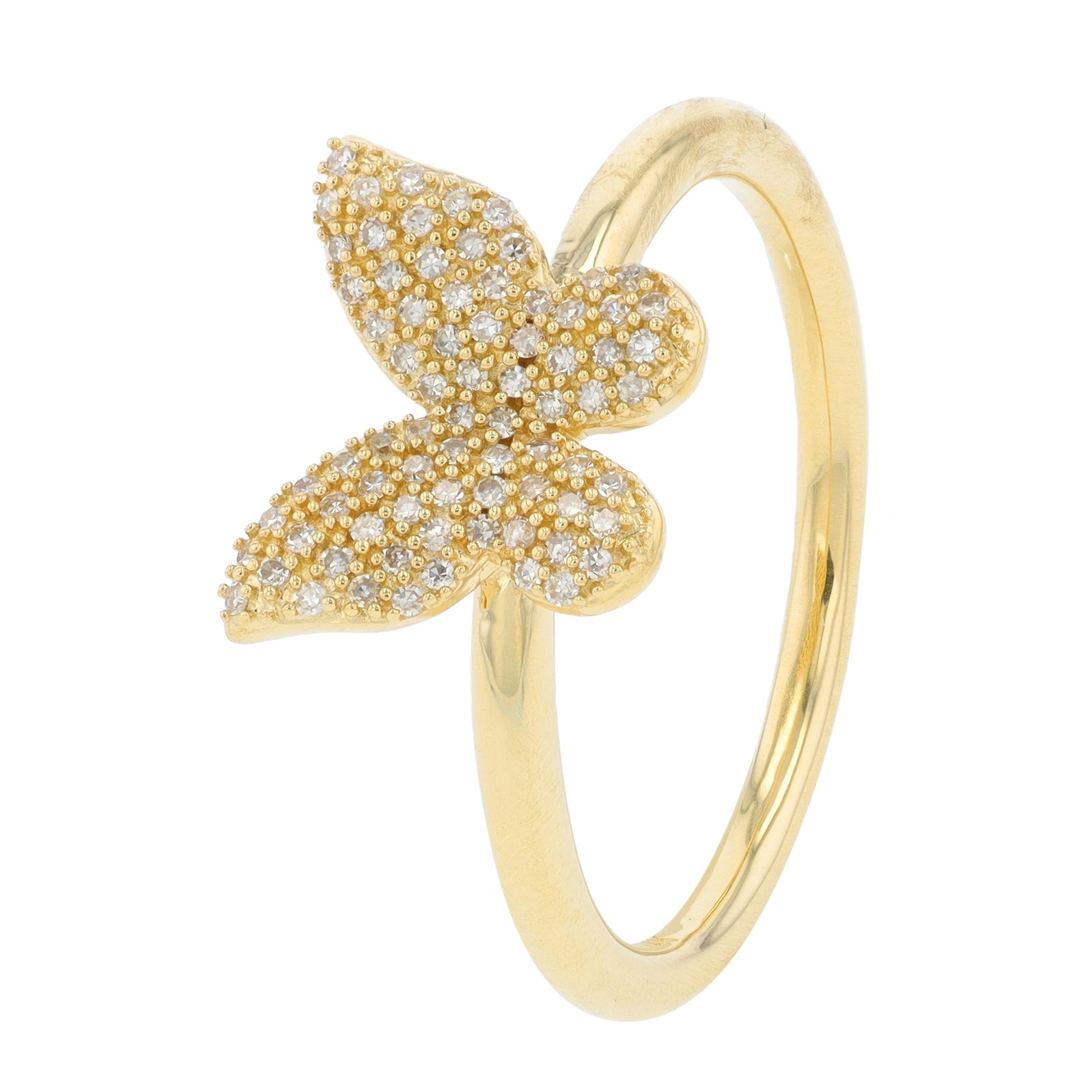 14K .16 Diamond Butterfly Ring<p><strong>More Colors Available</p></strong>