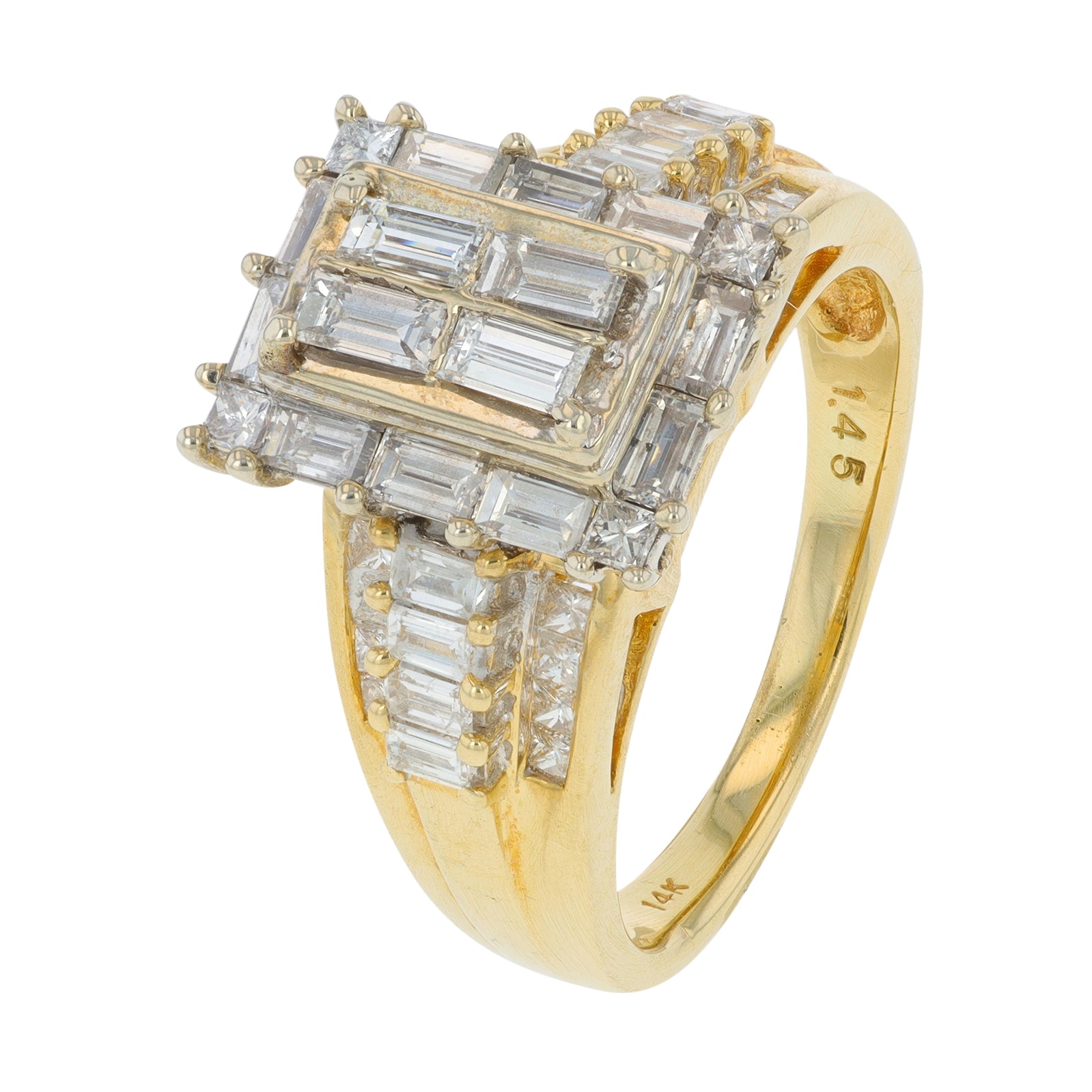 14K YG 1.45 CTW Diamond Ring