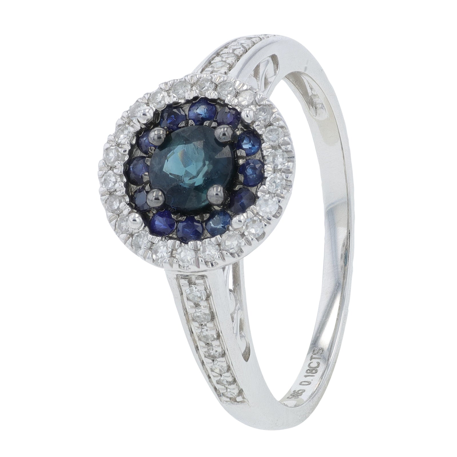 14K WG .60 CT Sapphire Ring