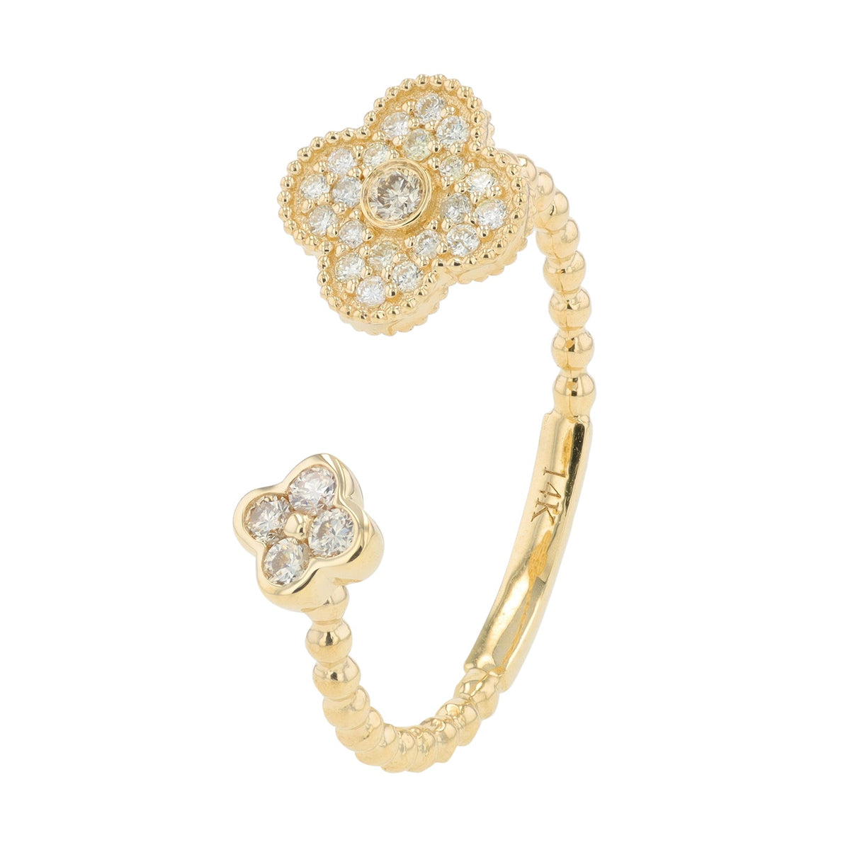 14K .21 CT Diamond Cuff Ring<p><strong>More Colors Available</p></strong>