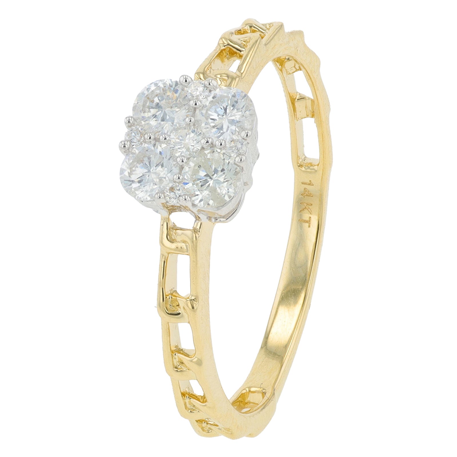 14K TT .42 CT Diamond Ring