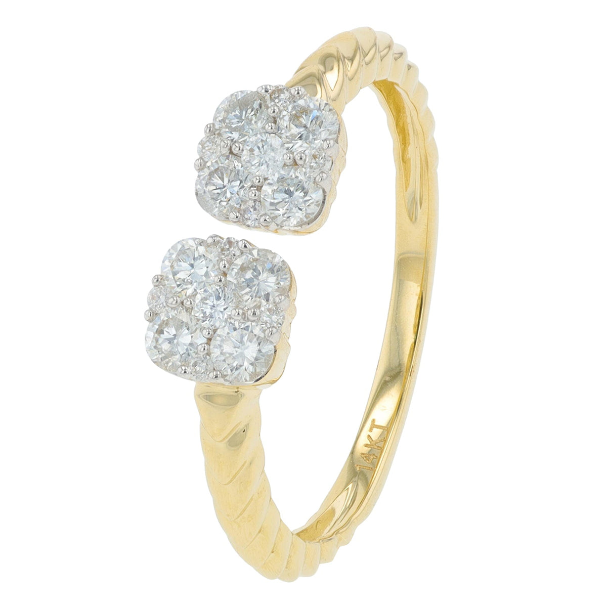 14K .43 CT Diamond Cuff Ring<p><strong>More Colors Available</p></strong>
