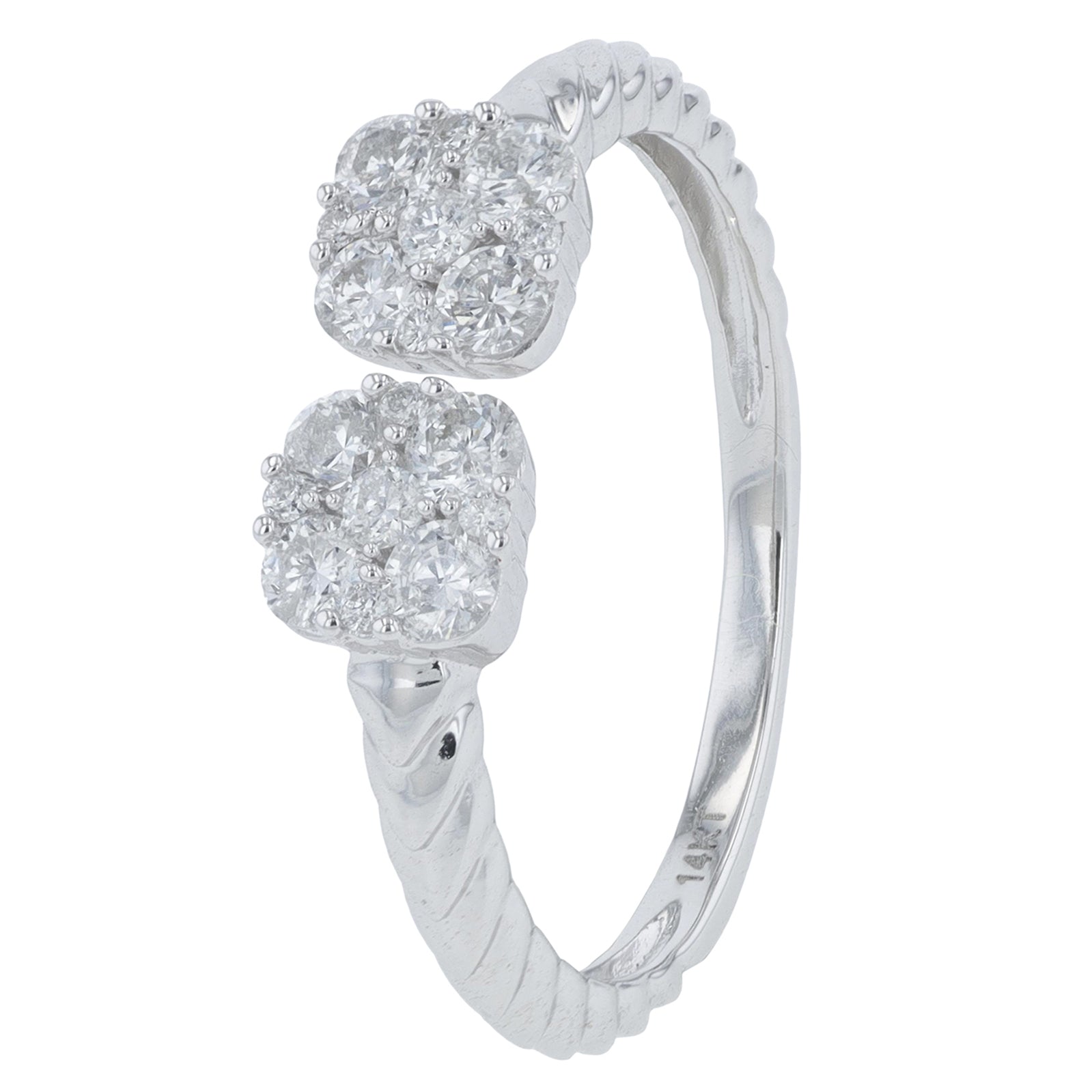 14K .43 CT Diamond Cuff Ring<p><strong>More Colors Available</p></strong>