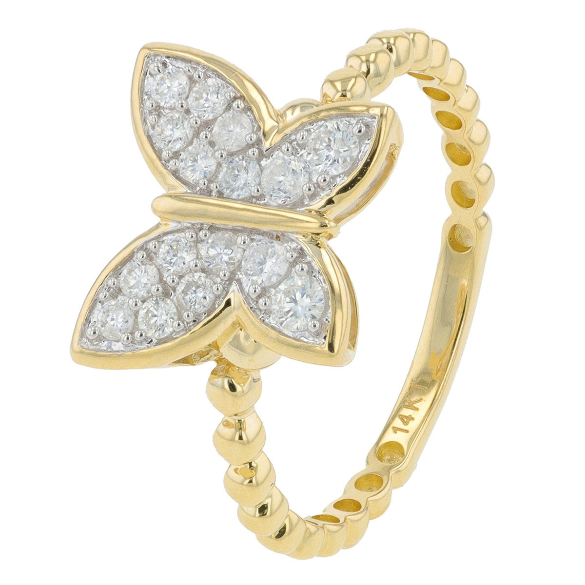 14K .28 CT Diamond Butterfly Ring<p><strong>More Colors Available</p></strong>