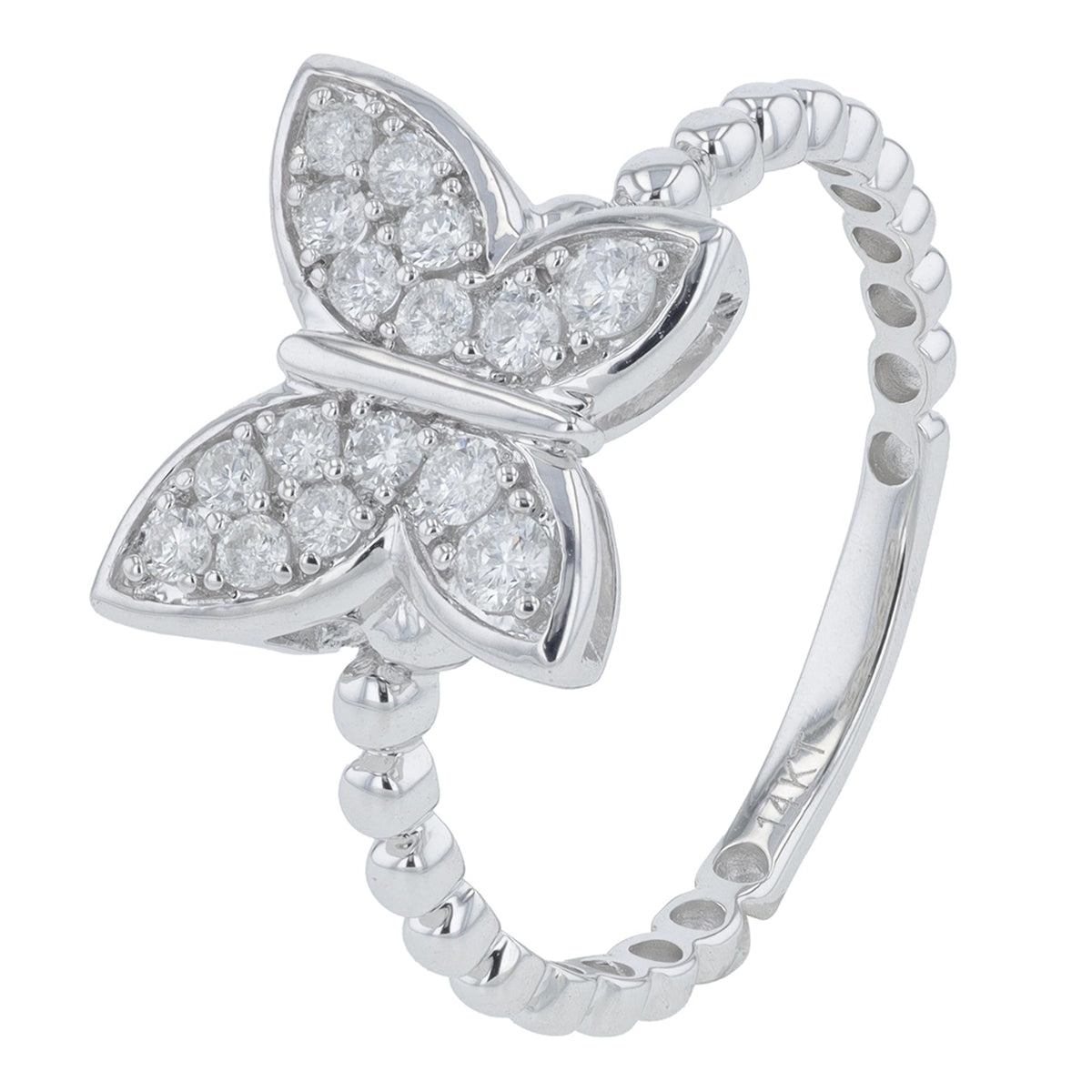 14K .28 CT Diamond Butterfly Ring<p><strong>More Colors Available</p></strong>