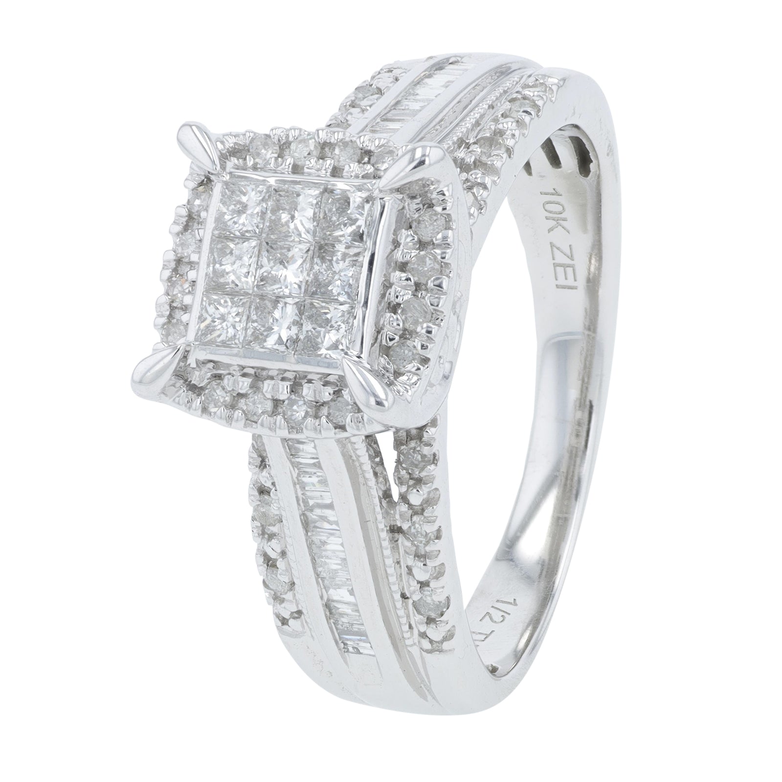 10K WG .50 CTW Diamond Ring