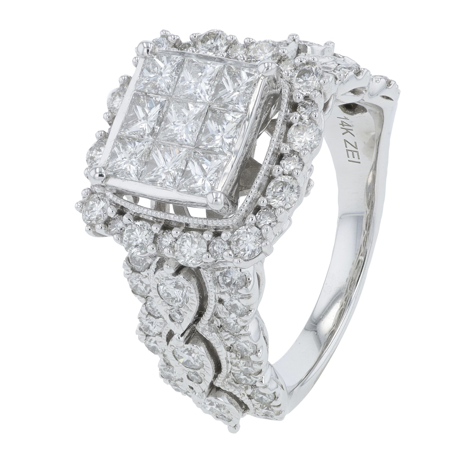 14K WG 2 CTW Diamond Ring
