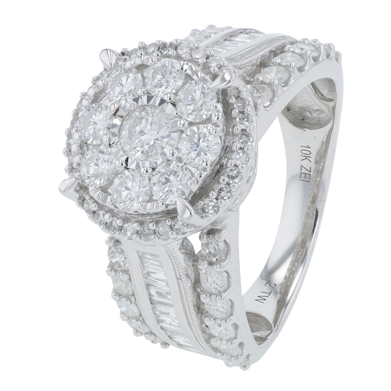 10K WG 2 CTW Diamond Ring