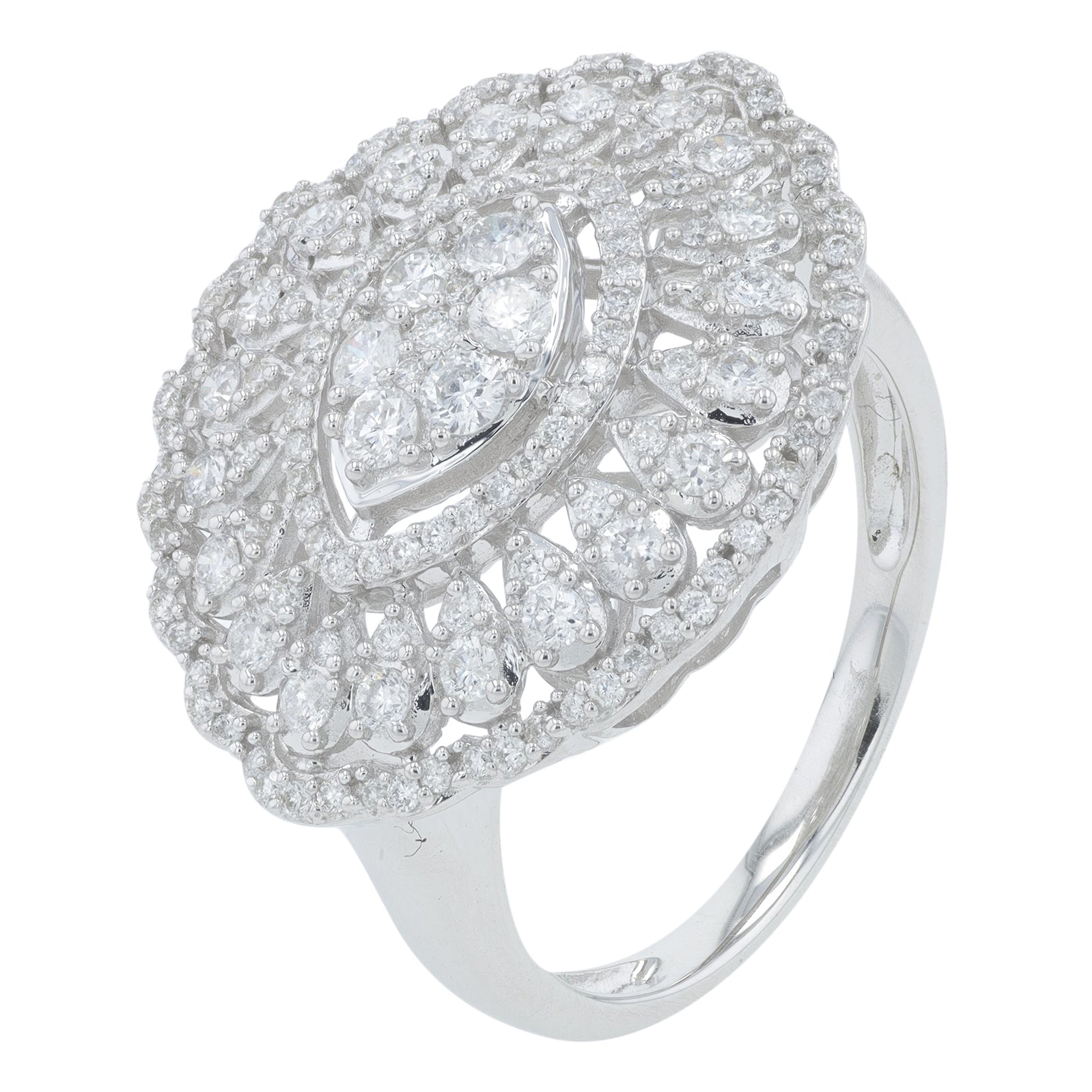 14K WG 1.00 CTW Diamond Ring