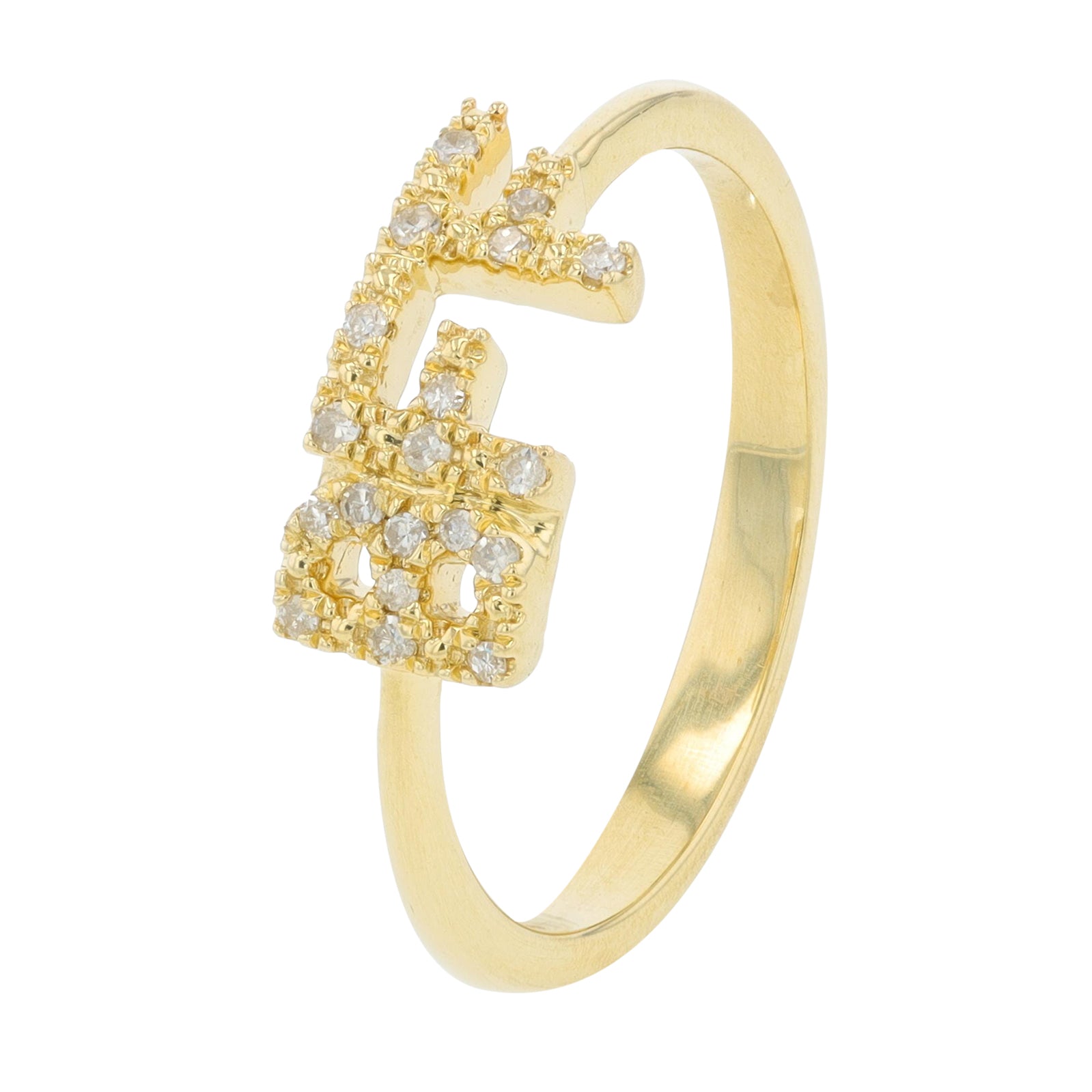 10K YG .08 CT Diamond 'BFF' Ring