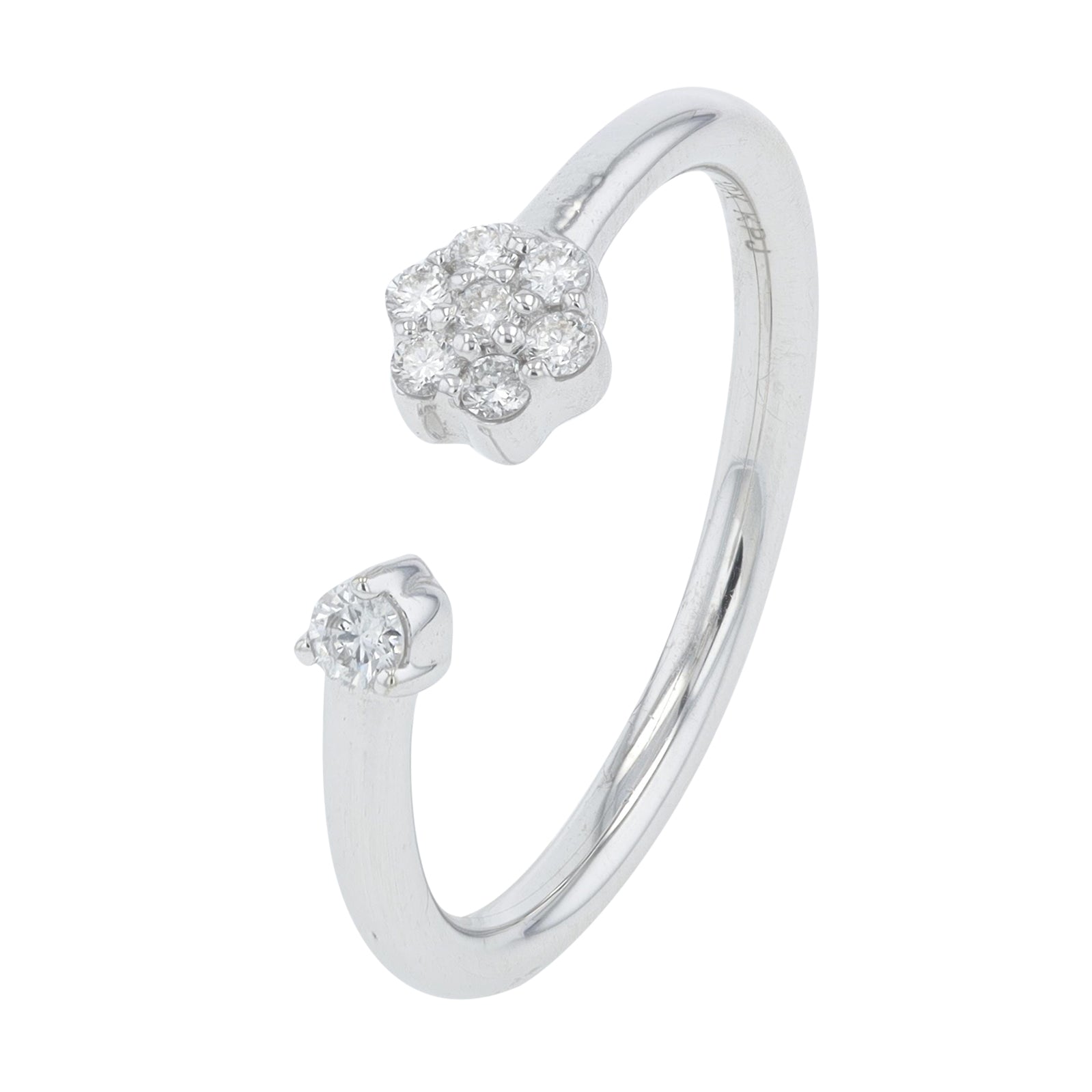 10K WG .15 CTW Diamond Cuff Ring