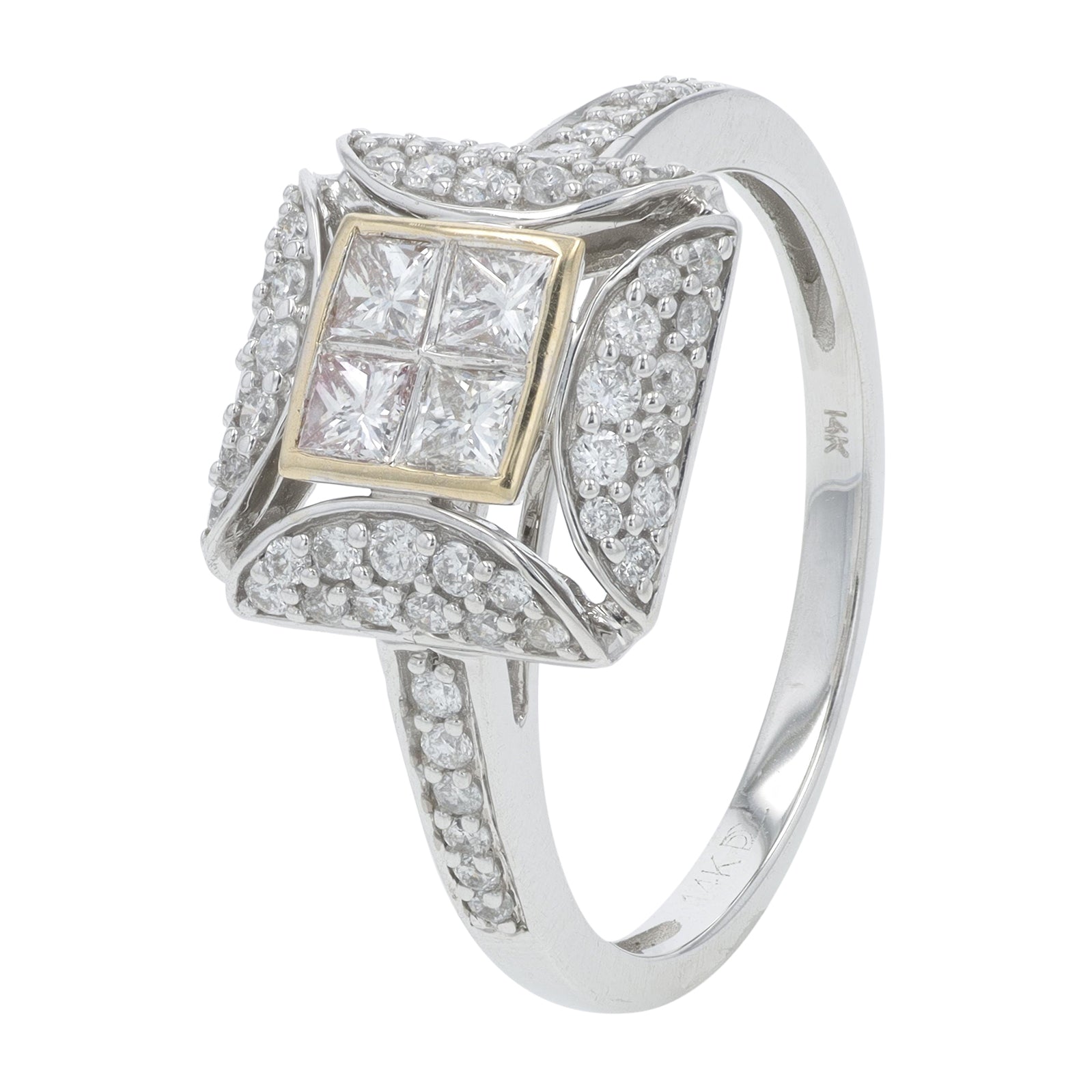 14K TT .75 CTW Diamond Ring