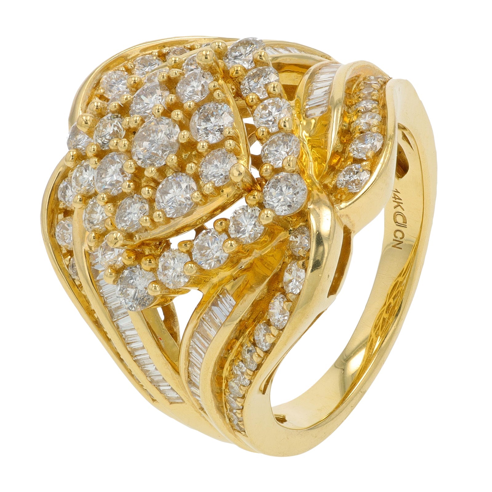 14K YG 2 CTW Diamond Ring