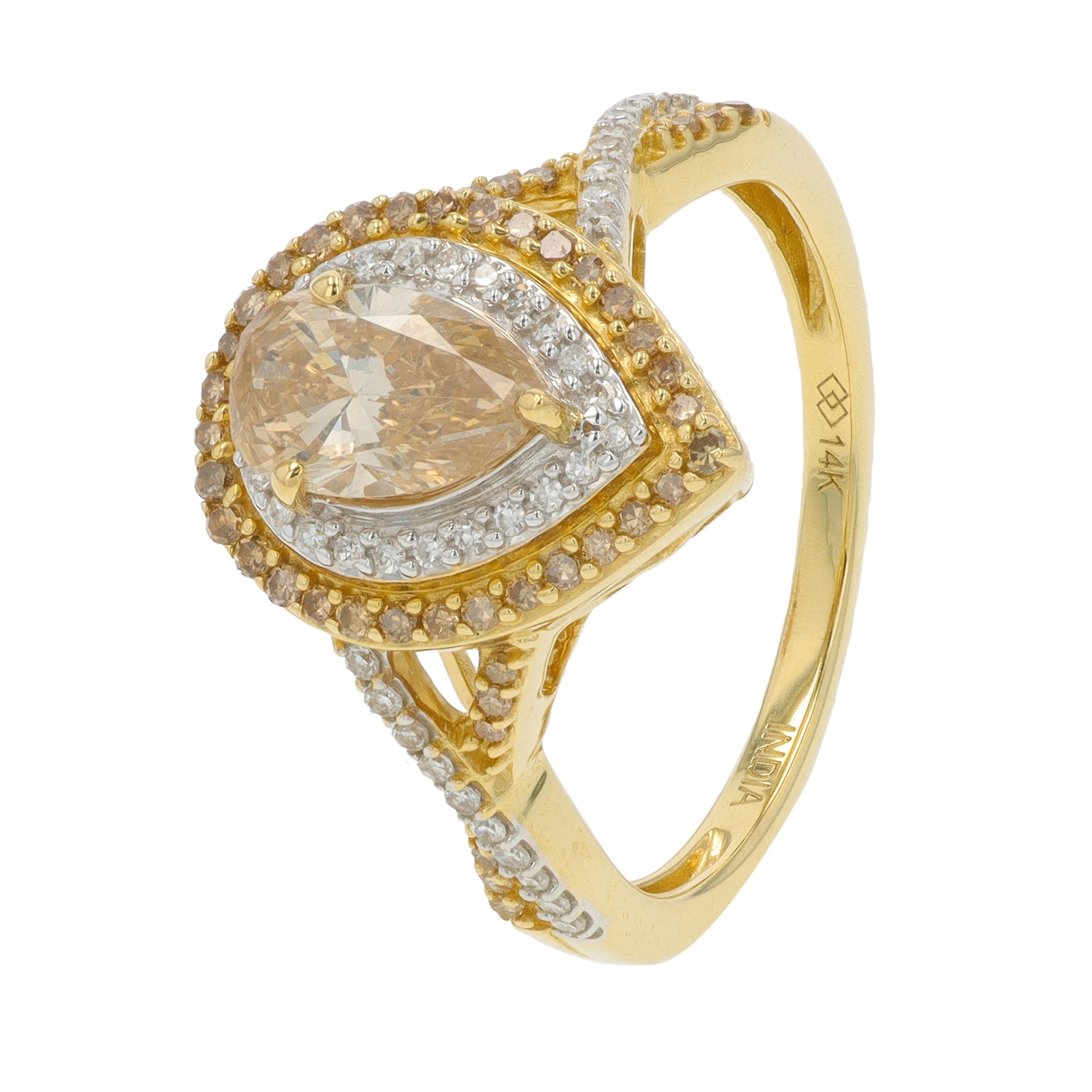 14K YG 1 CTW Diamond Ring