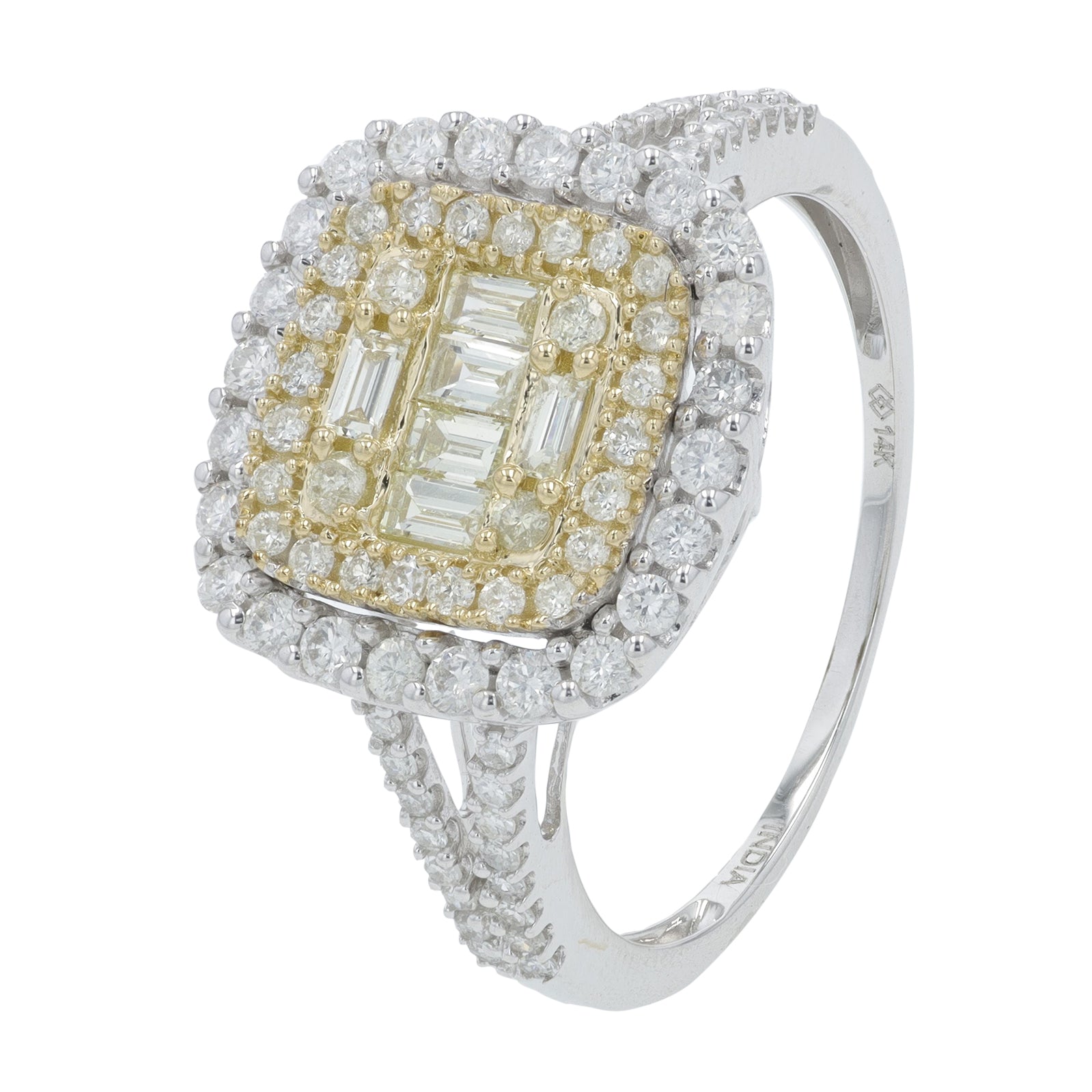 14K TT 1 CTW Diamond Ring