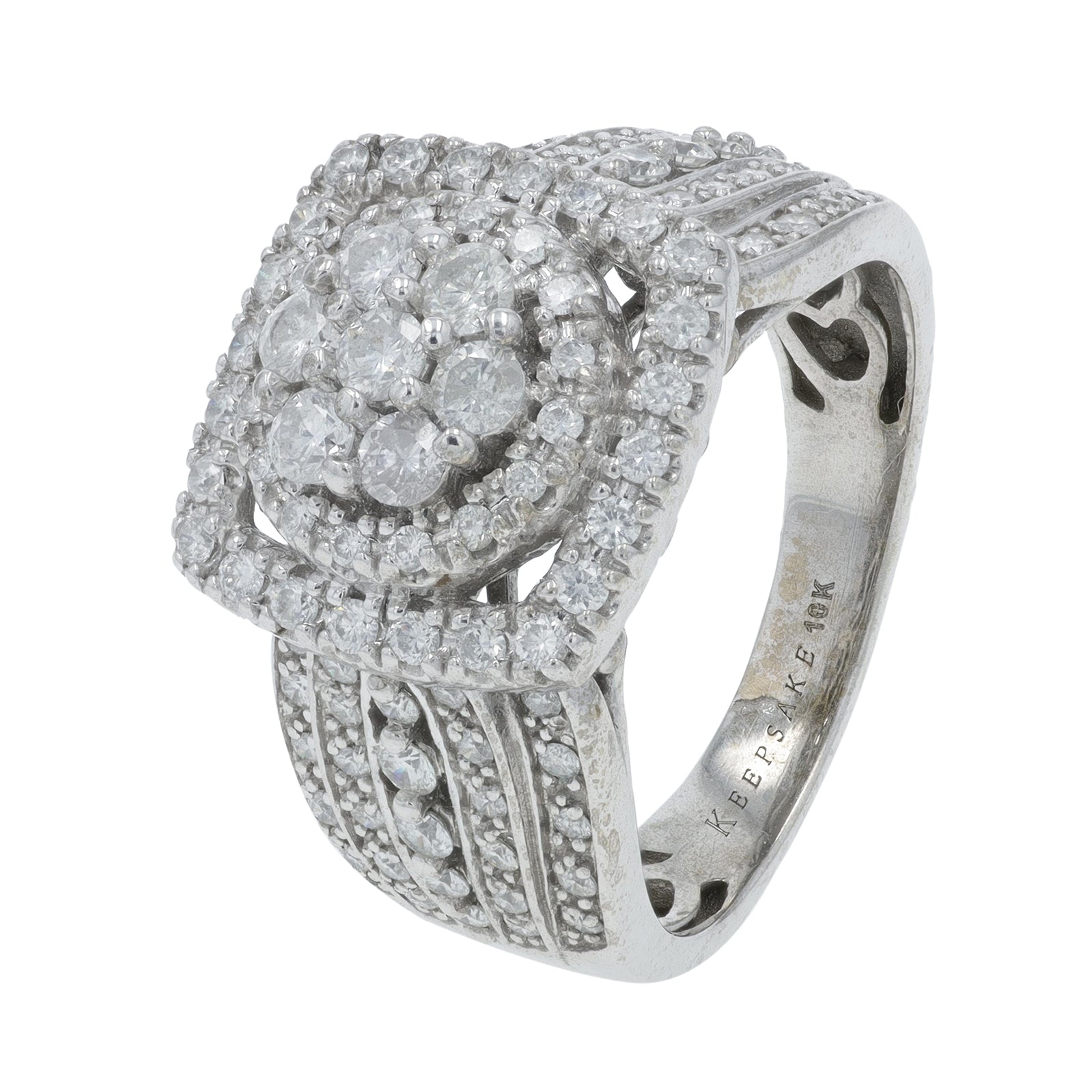 10K WG 1 CTW Diamond Ring