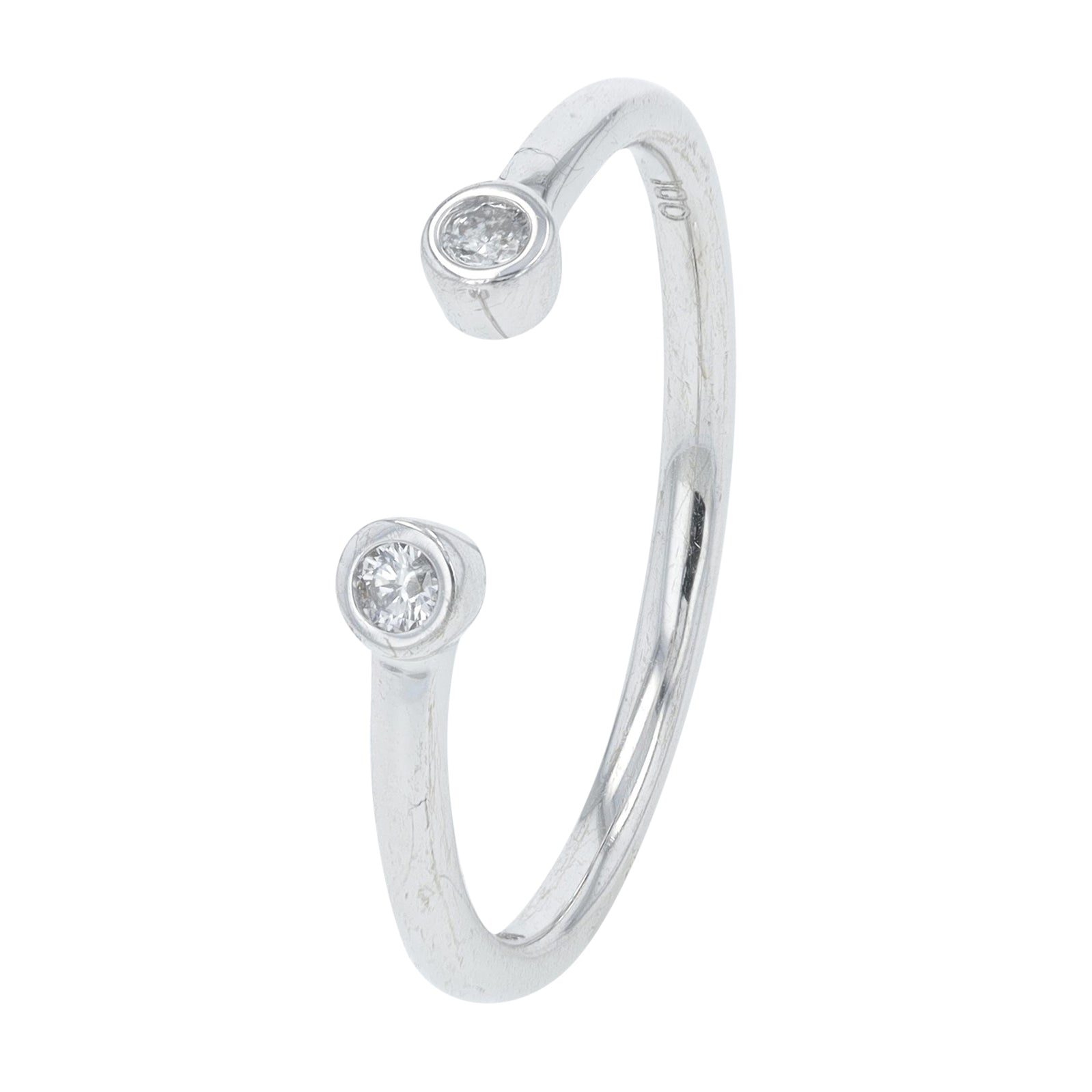 10K WG .05 CTW Diamond Cuff Ring