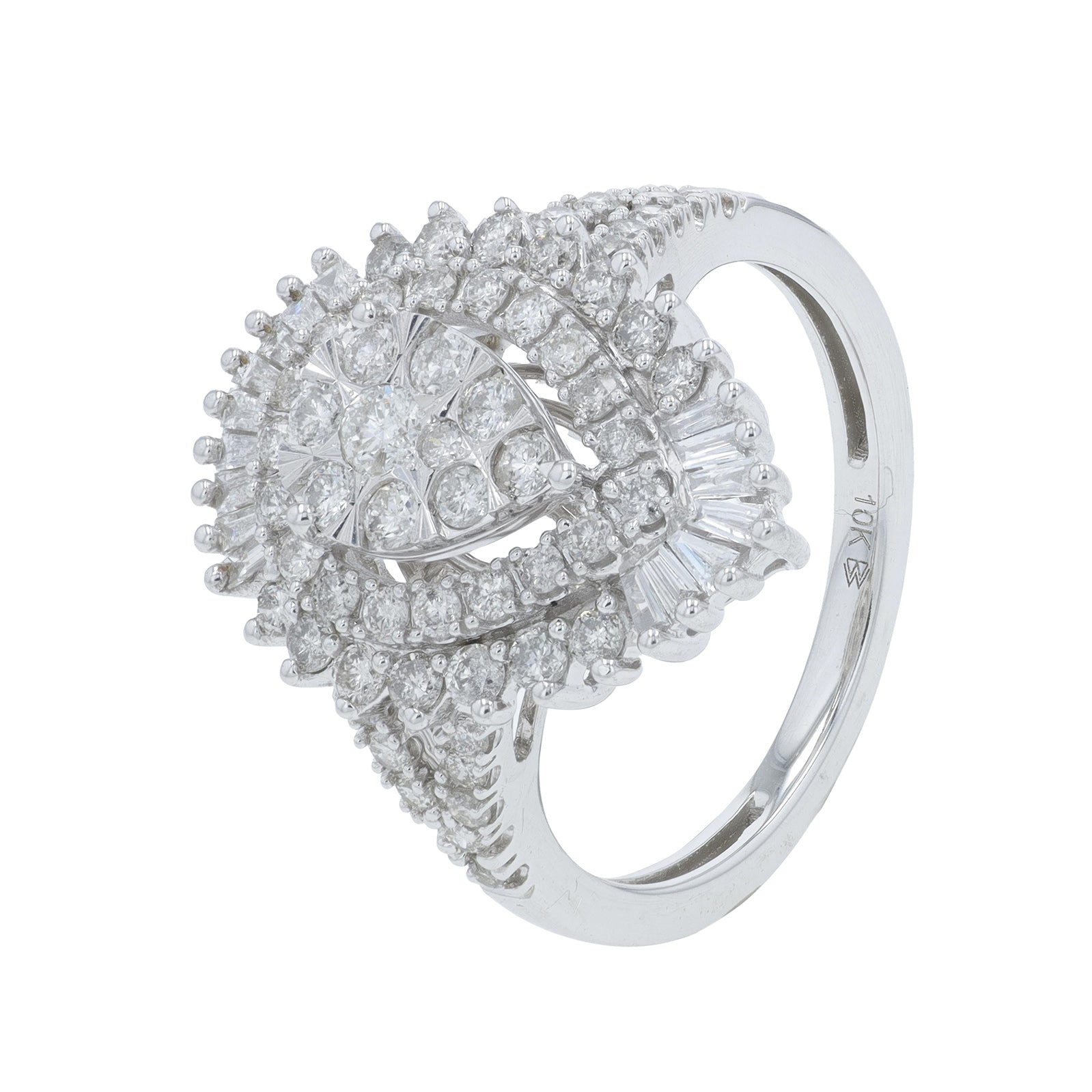 10K WG 1 CTW Diamond Ring