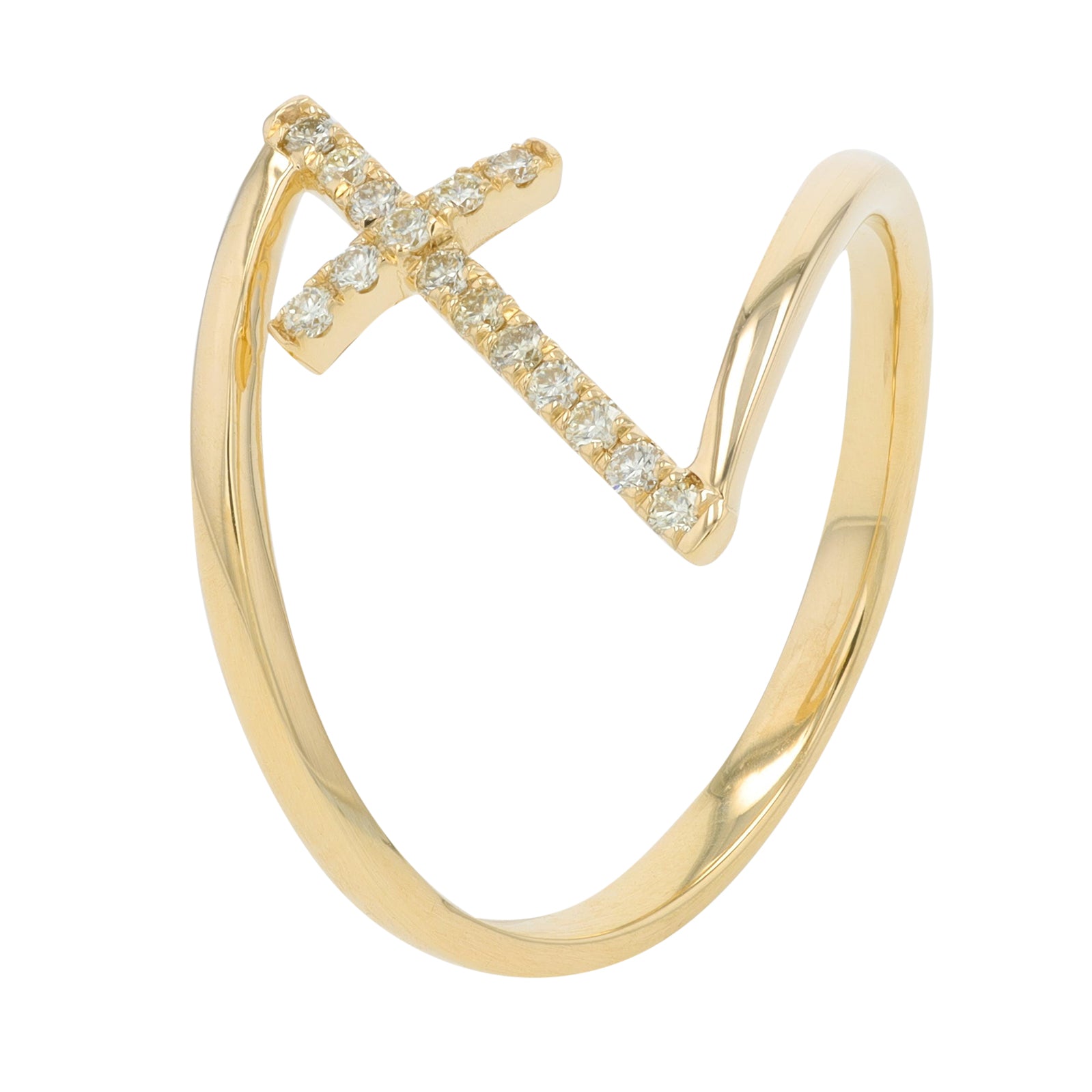 14K .13 CTW Diamond Cross Bypass Ring<p><strong>More Colors Available</p></strong>