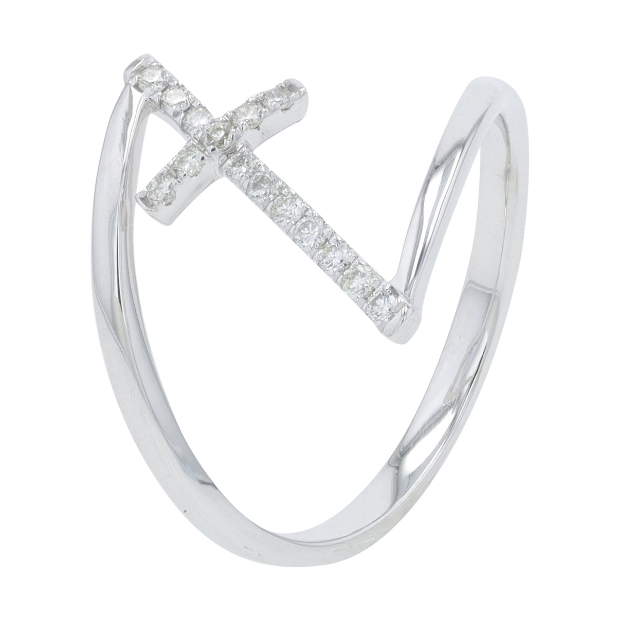 14K .13 CTW Diamond Cross Bypass Ring<p><strong>More Colors Available</p></strong>