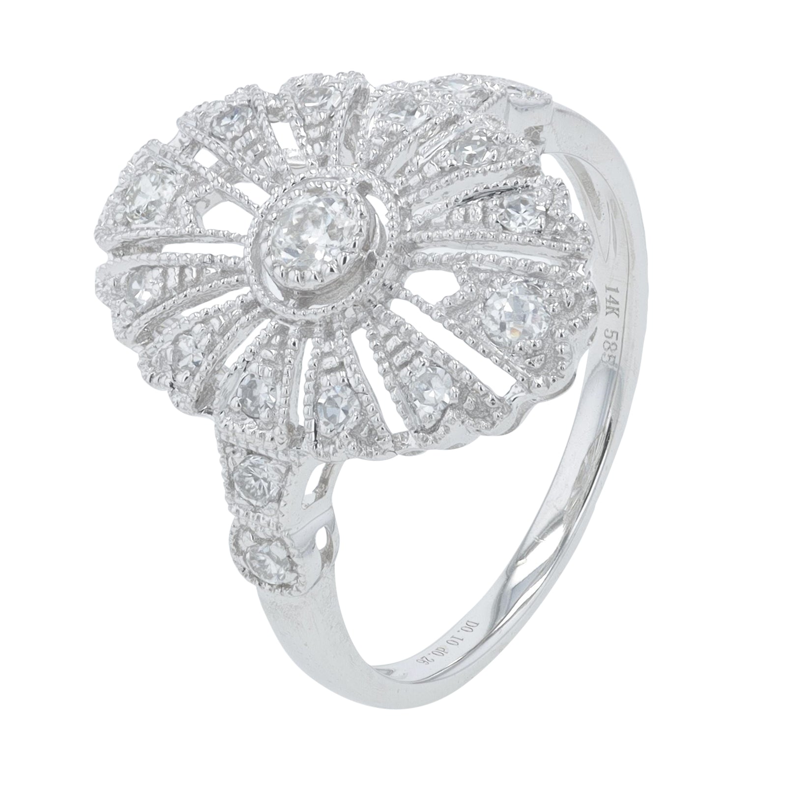 14K WG .36 CT Diamond Ring